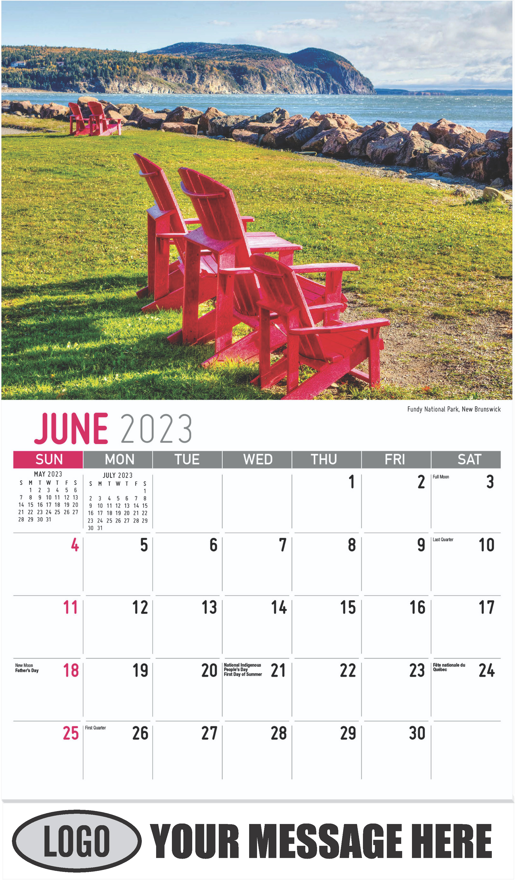 Fundy National Pak, New Brunswick - June - Atlantic Canada 2023 Promotional Calendar