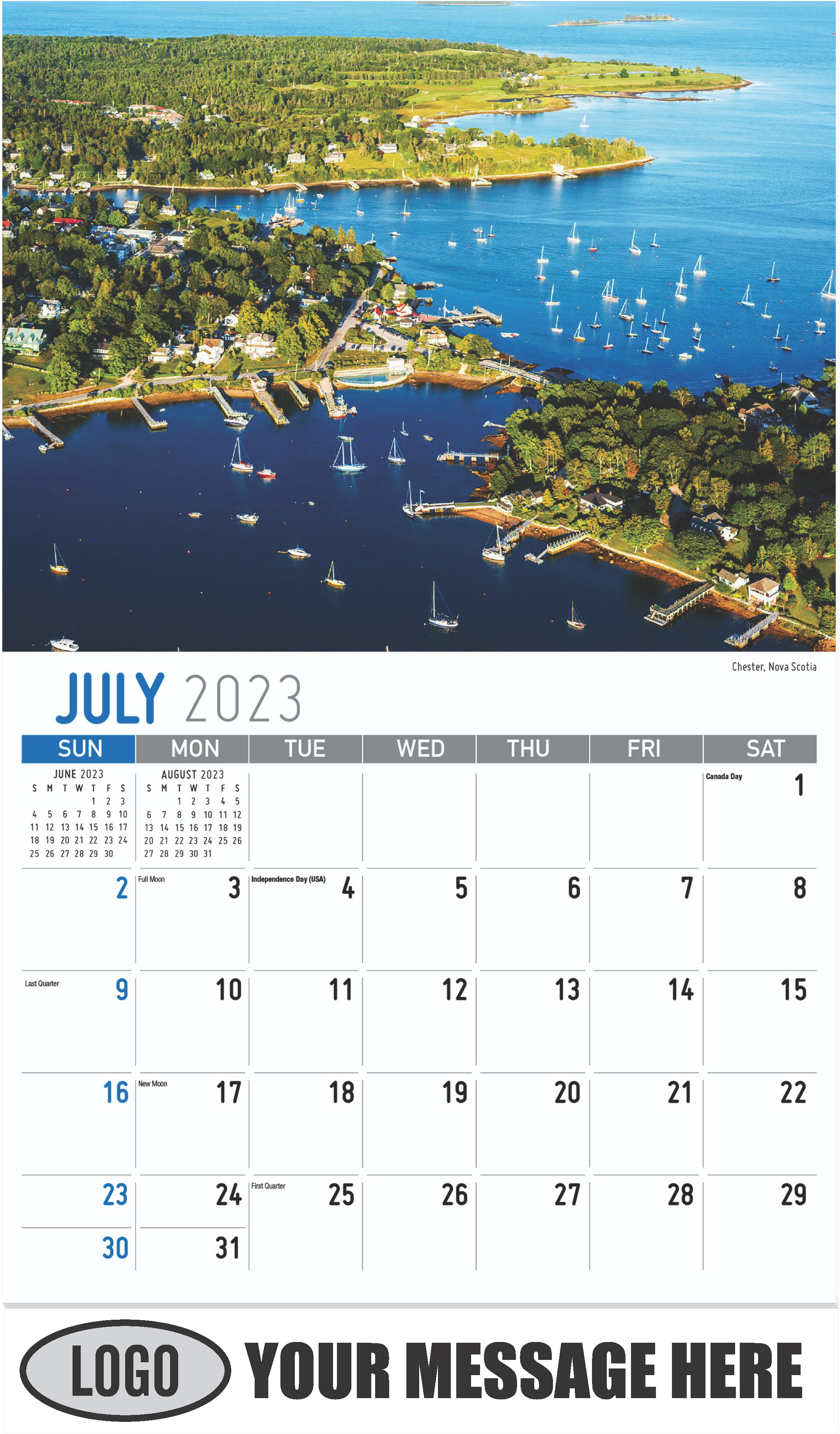 Chester, Nova Scotia - July - Atlantic Canada 2023 Promotional Calendar
