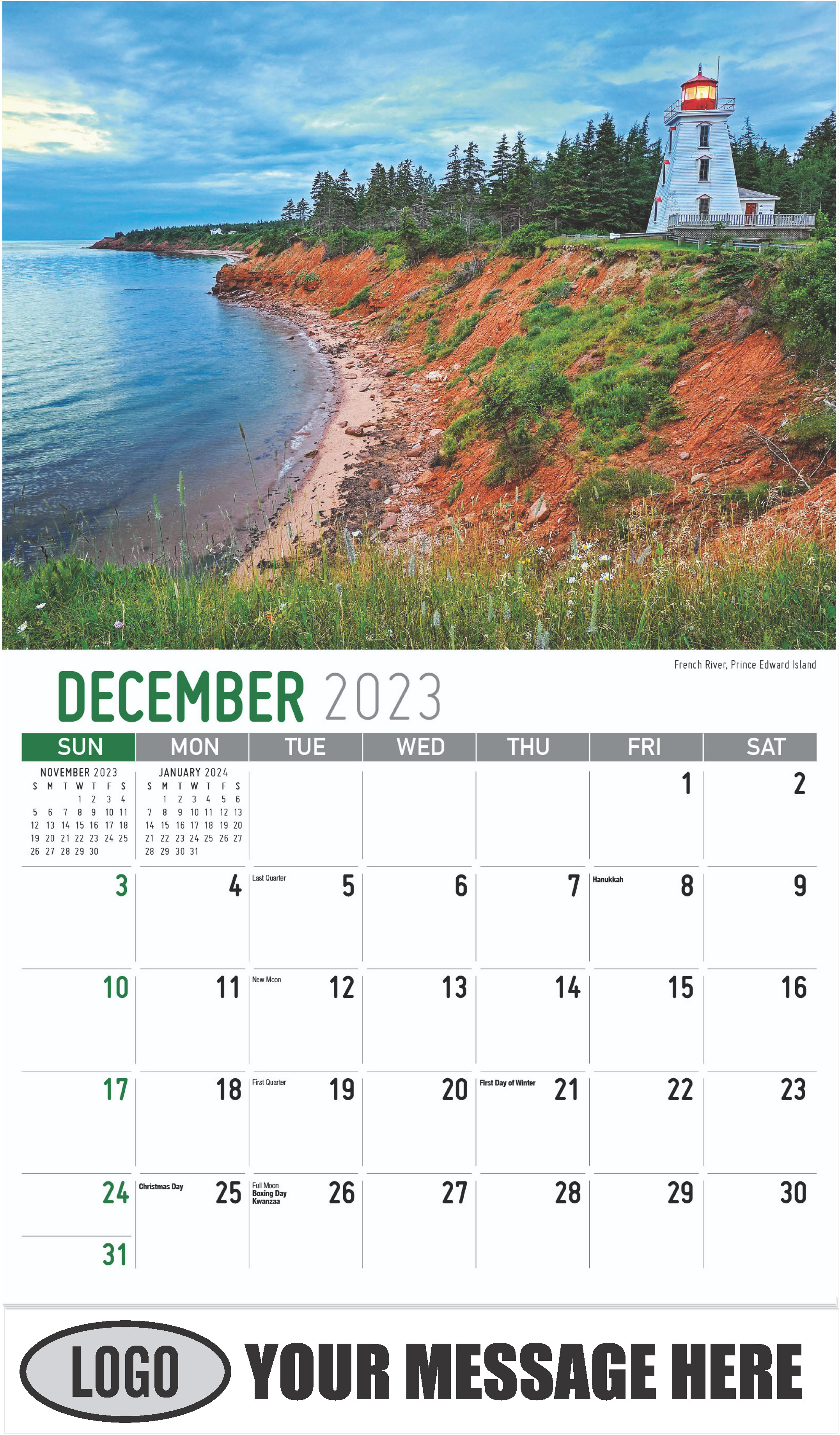 French River, Prince Edward Island - December 2023 - Atlantic Canada 2023 Promotional Calendar