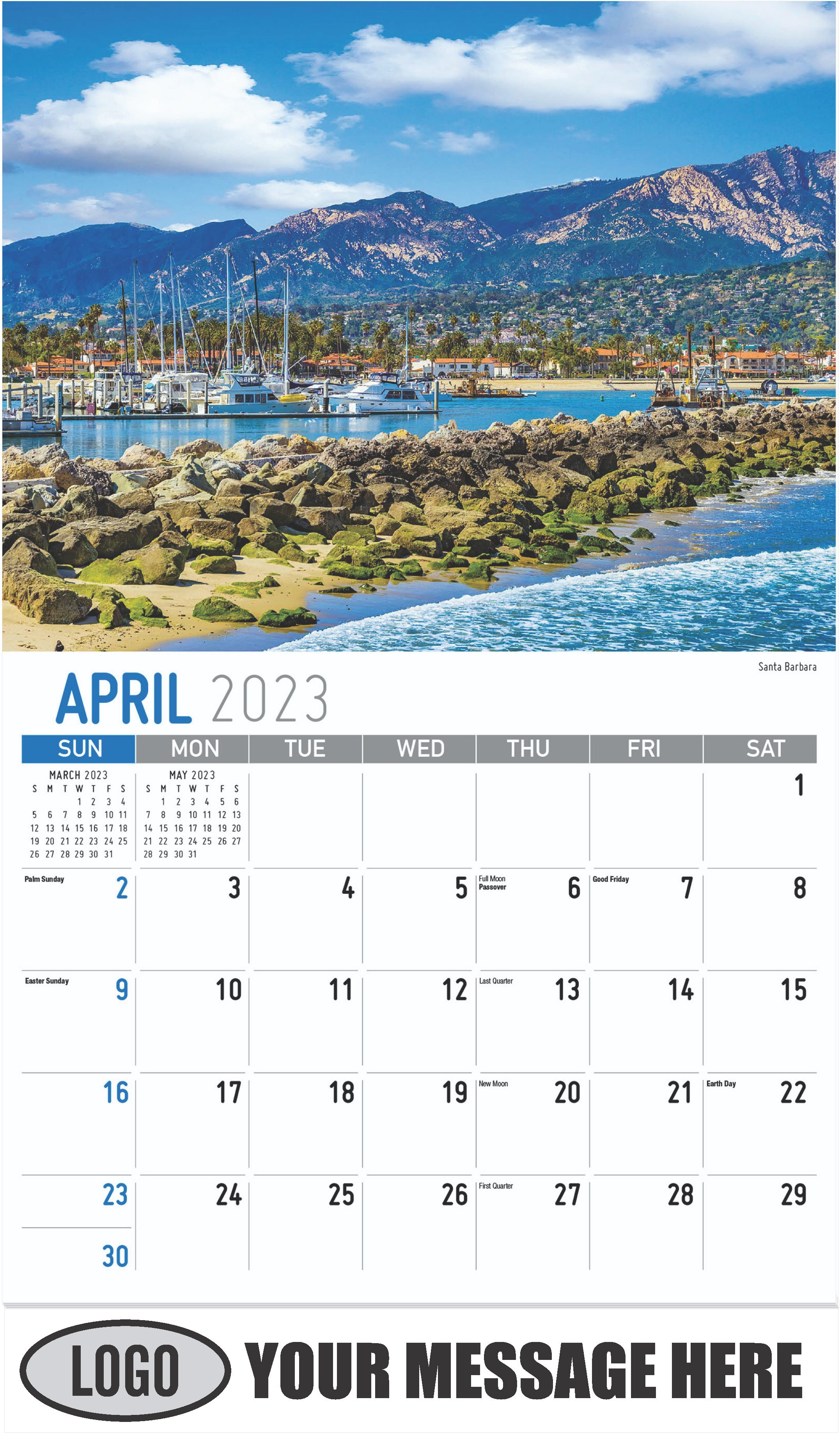 Santa Barbara - April - Scenes of California 2023 Promotional Calendar