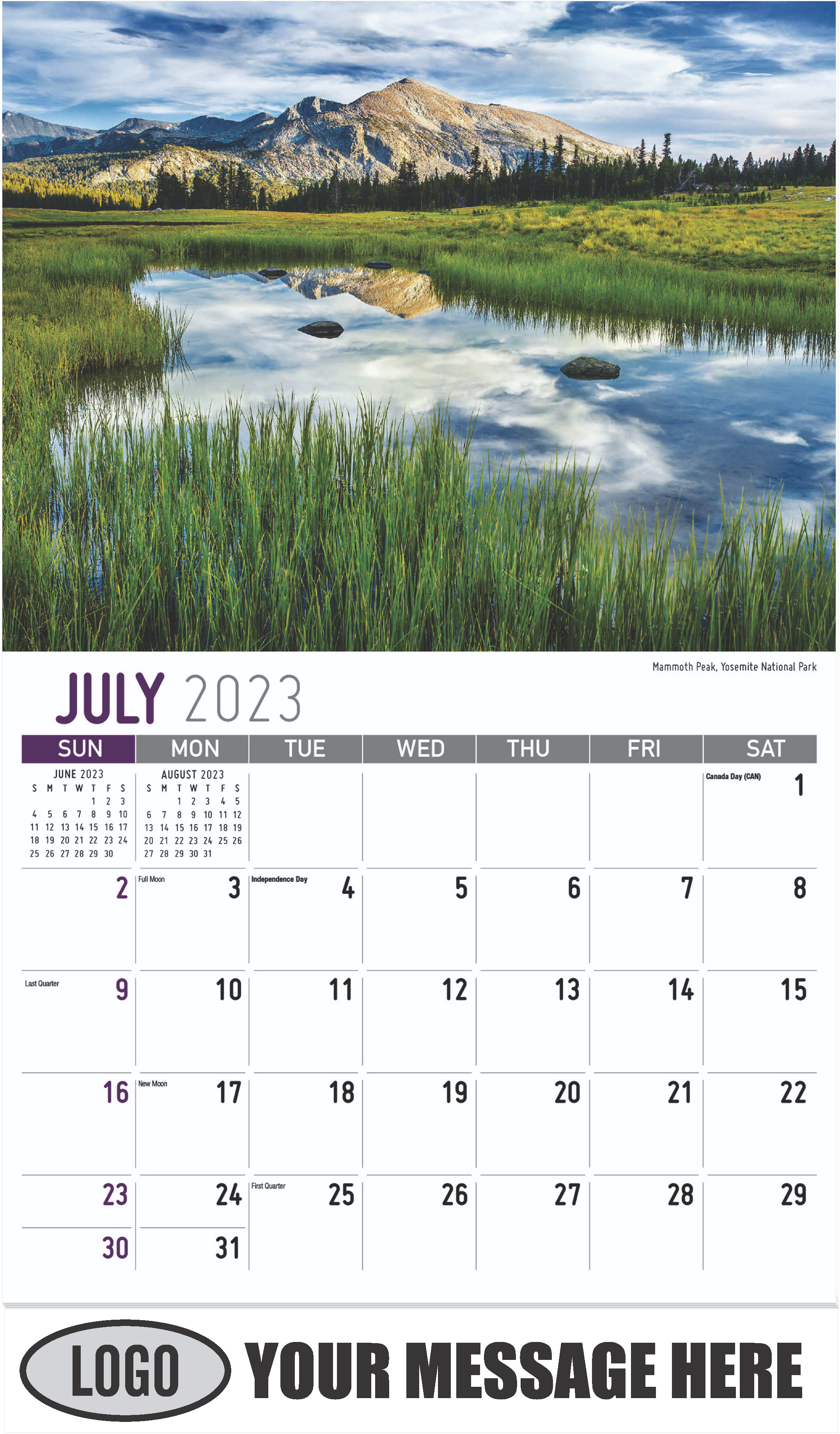 Mammoth Peak, Yosemite National Park - July - Scenes of California 2023 Promotional Calendar