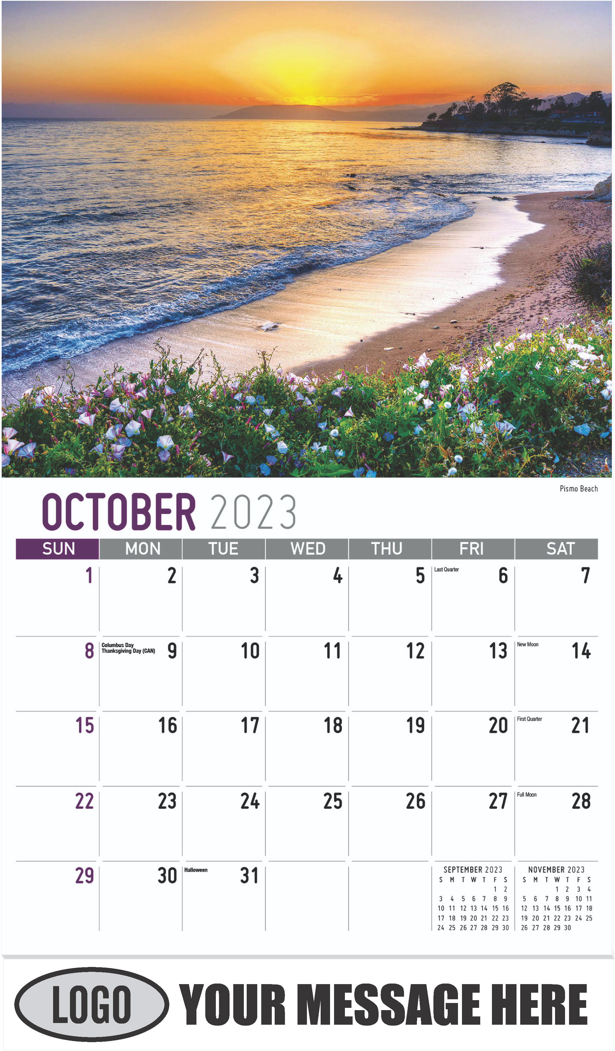 Pismo Beach - October - Scenes of California 2023 Promotional Calendar