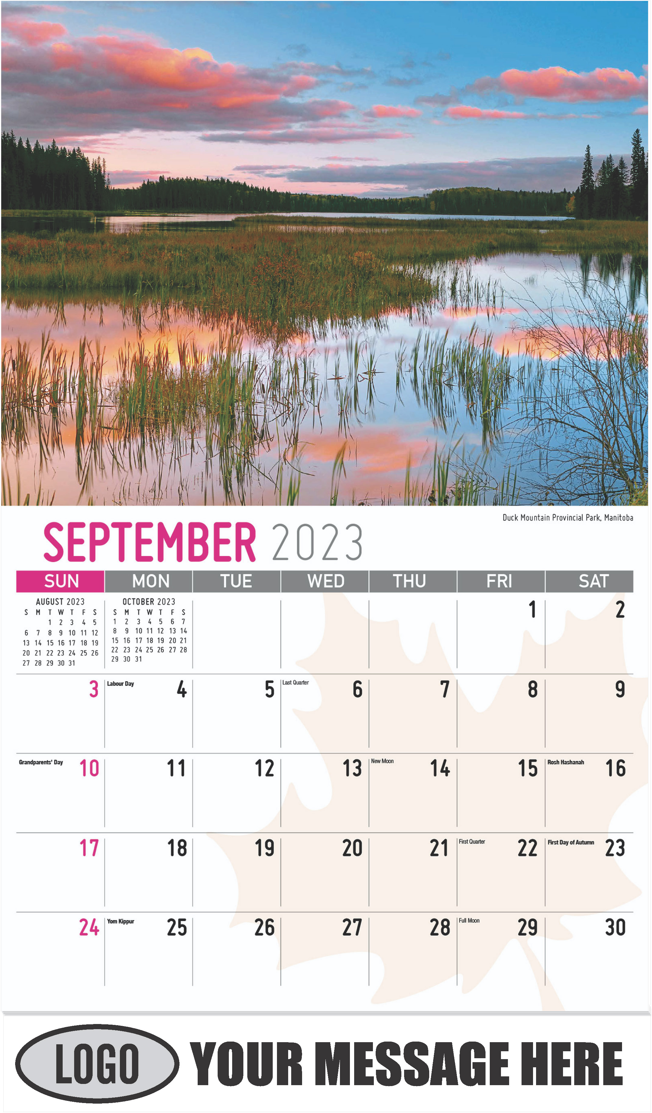 Duck Mountain Provincial Park, Manitoba - September - Scenes of Canada 2023 Promotional Calendar