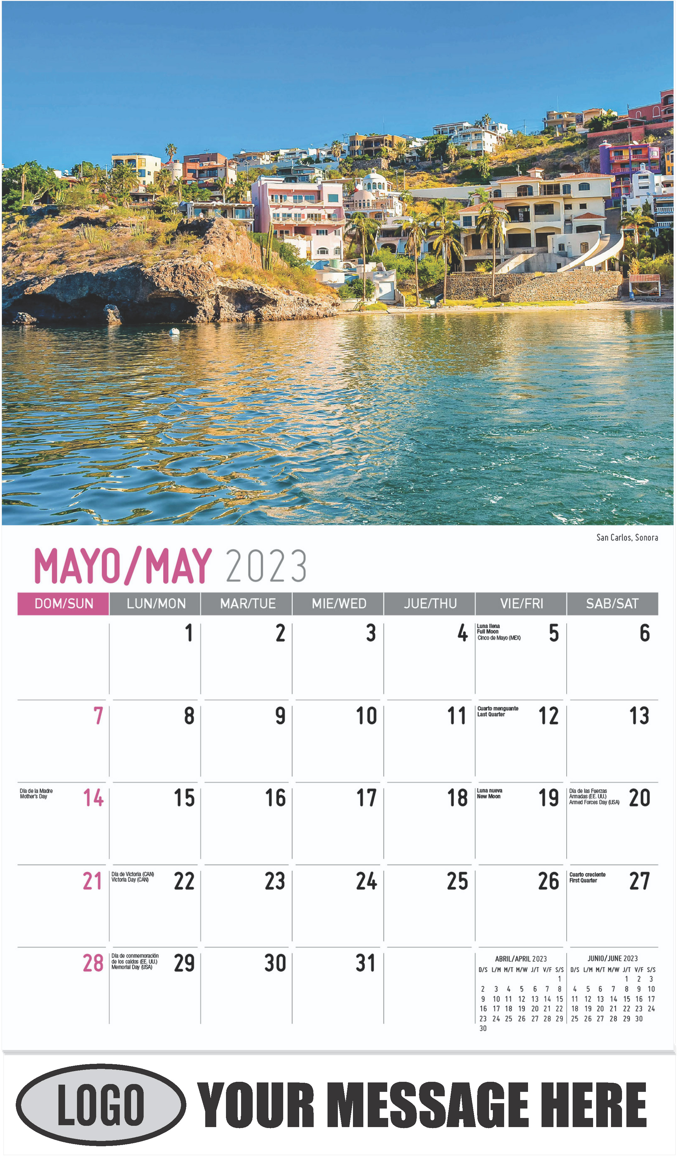 San Carlos, Sonora - May - Scenes of Mexico (Spanish-English bilingual) 2023 Promotional Calendar