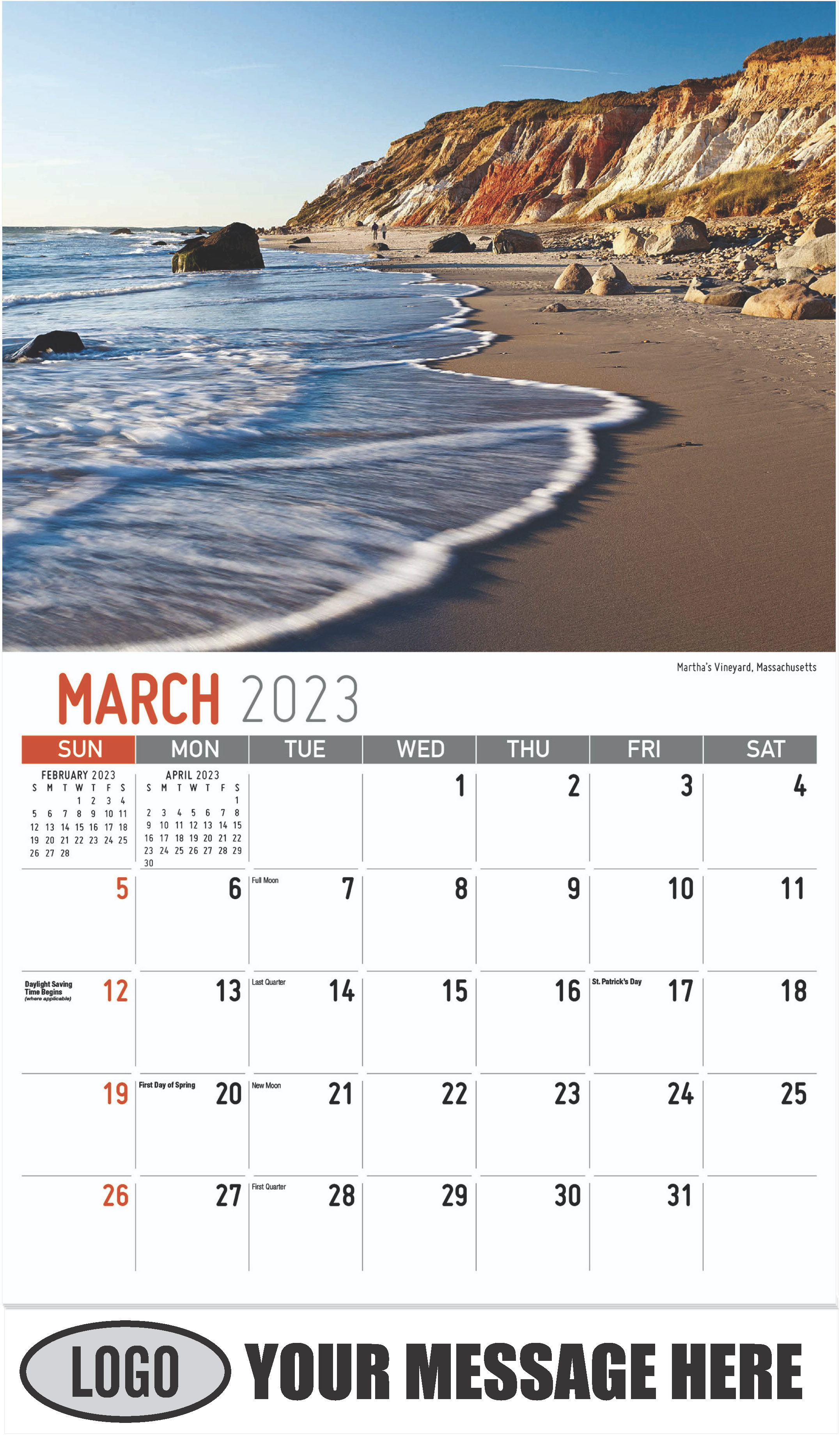 Martha’s Vineyard, Massachusetts - March - Scenes of New England 2023 Promotional Calendar