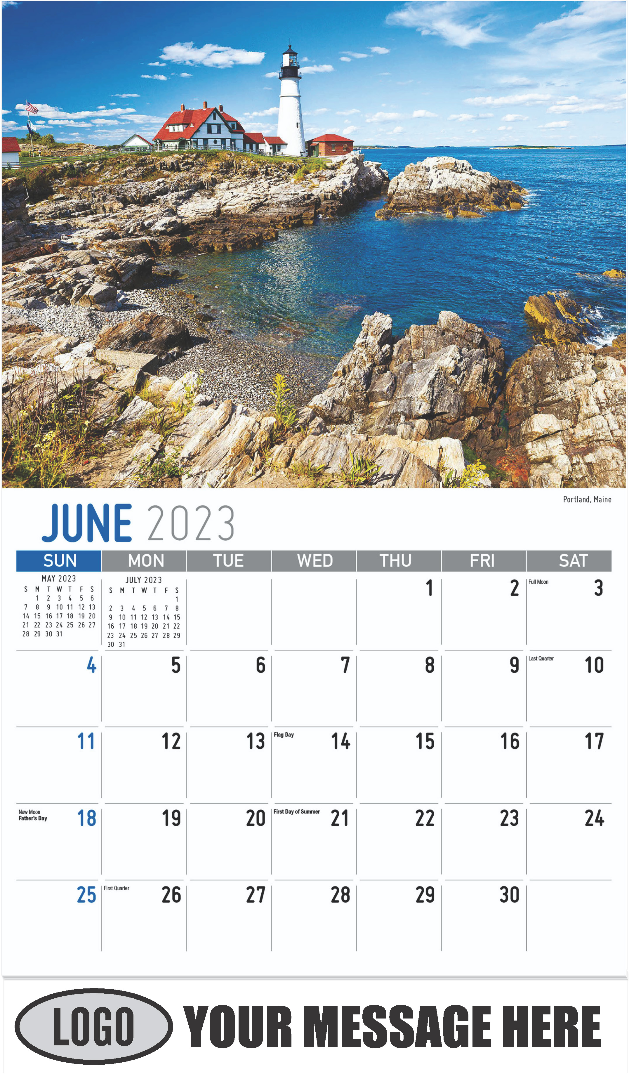 Portland, Maine - June - Scenes of New England 2023 Promotional Calendar