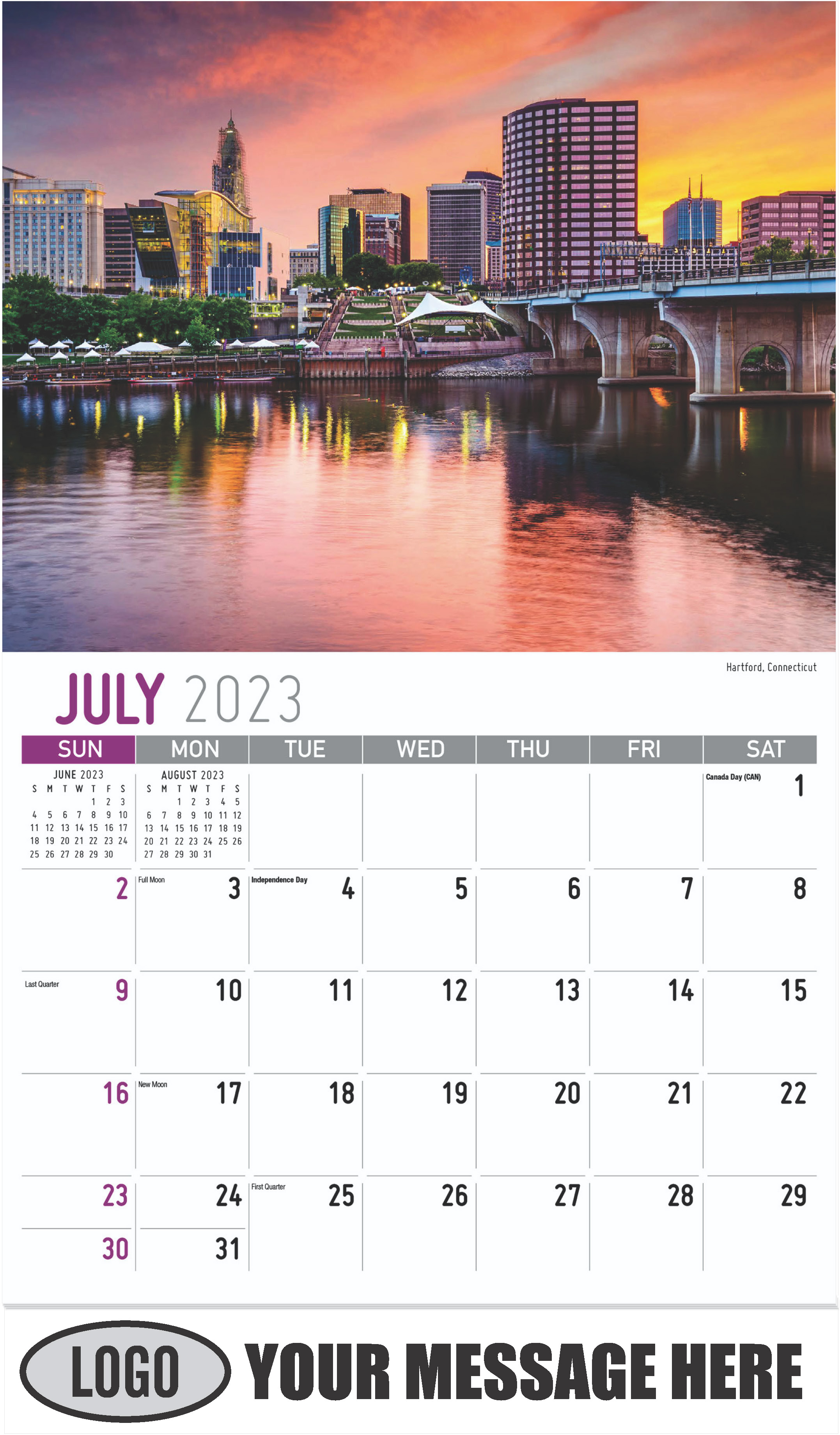 Hartford, Connecticut - July - Scenes of New England 2023 Promotional Calendar