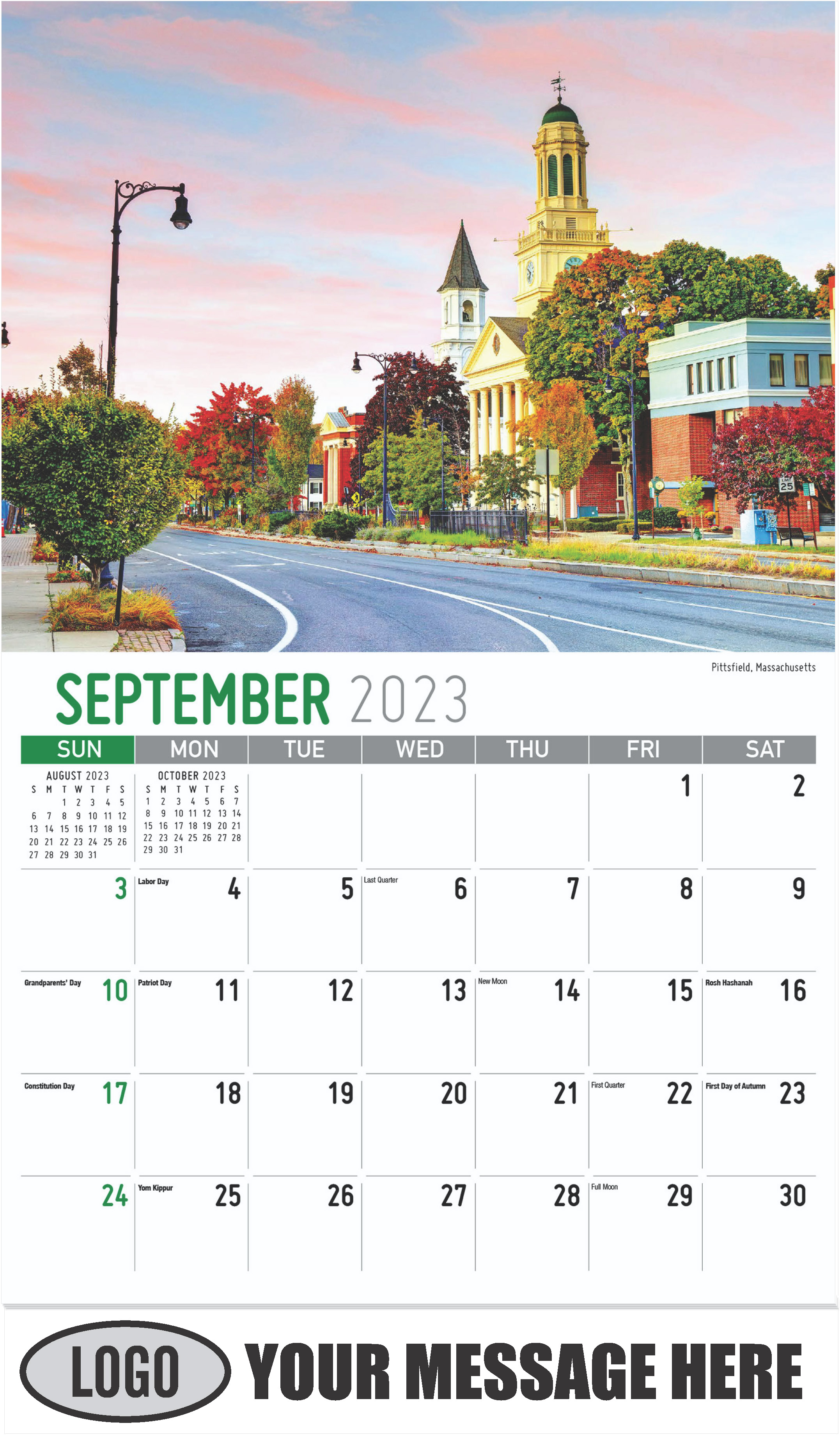 Pittsfield, Massachusetts - September - Scenes of New England 2023 Promotional Calendar