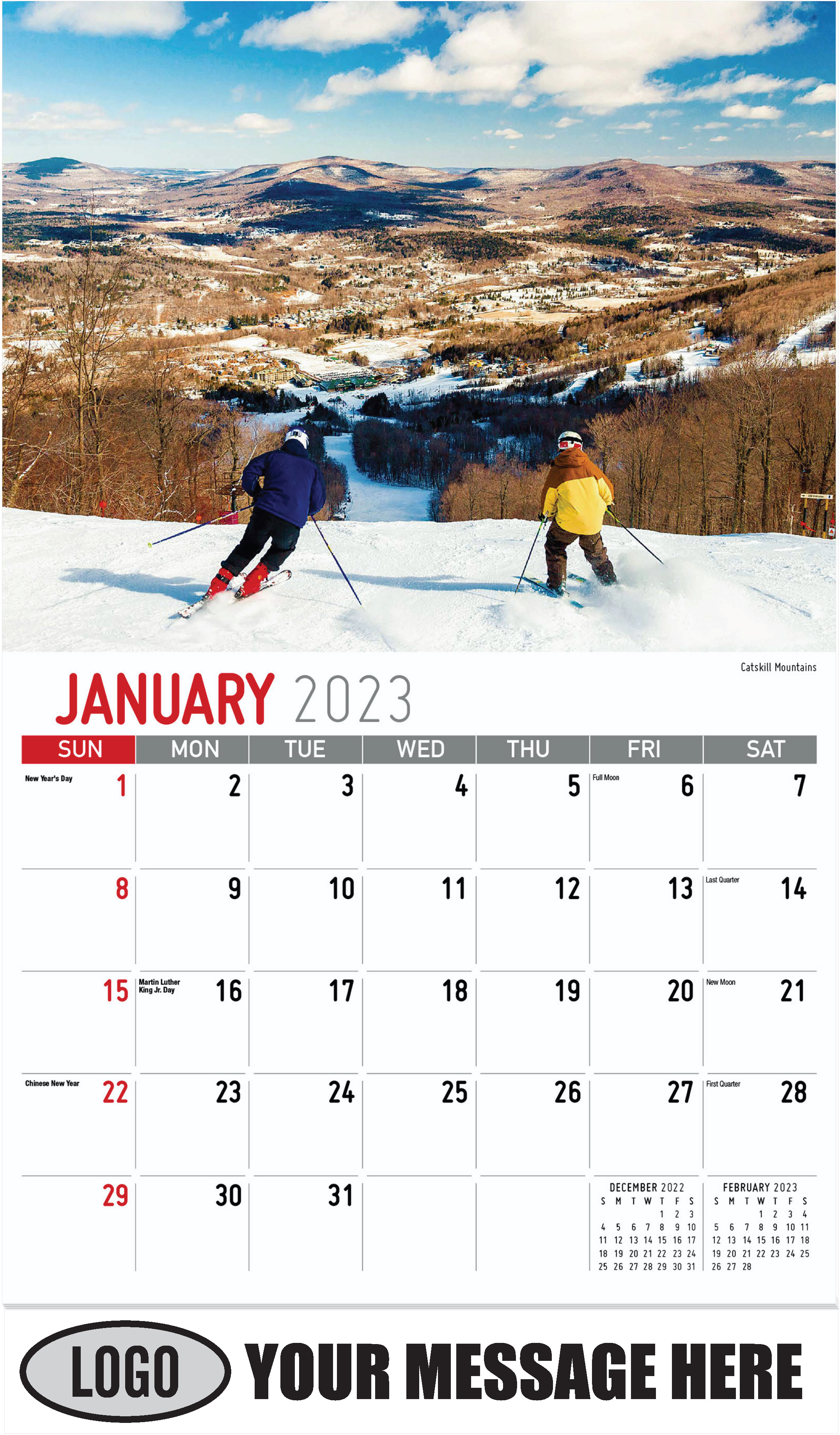 Catskill Mountains - January - Scenes of New York 2023 Promotional Calendar