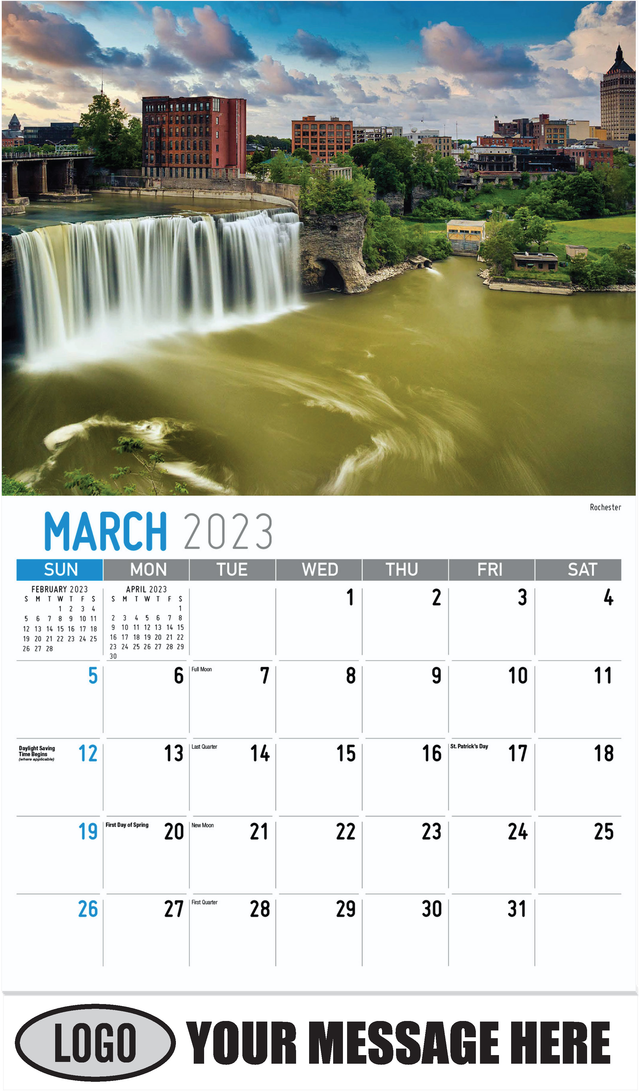 Rochester - March - Scenes of New York 2023 Promotional Calendar
