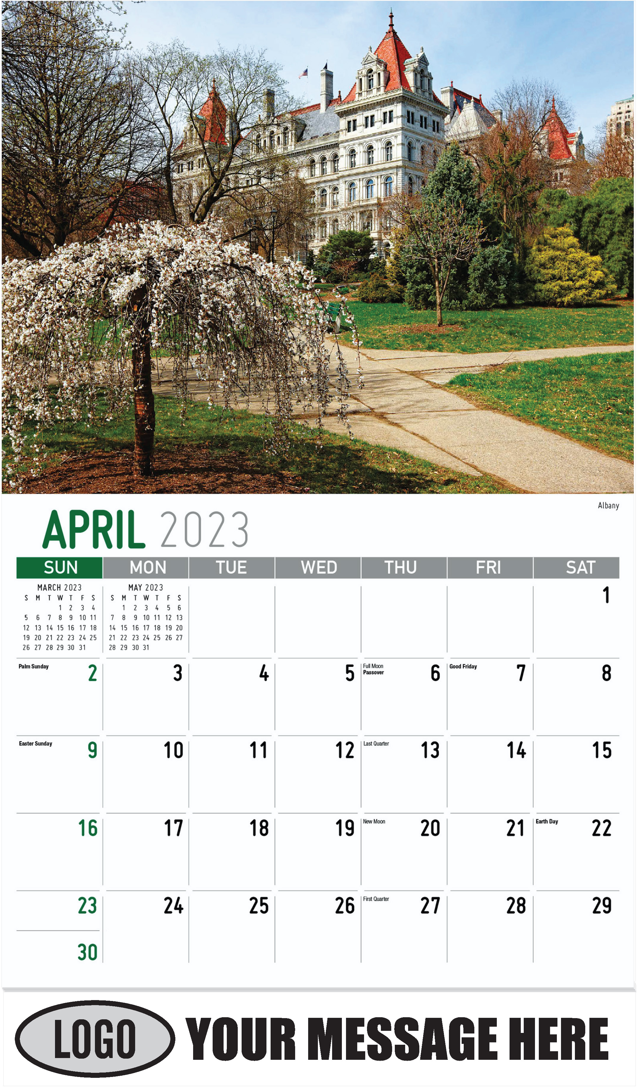 Albany - April - Scenes of New York 2023 Promotional Calendar