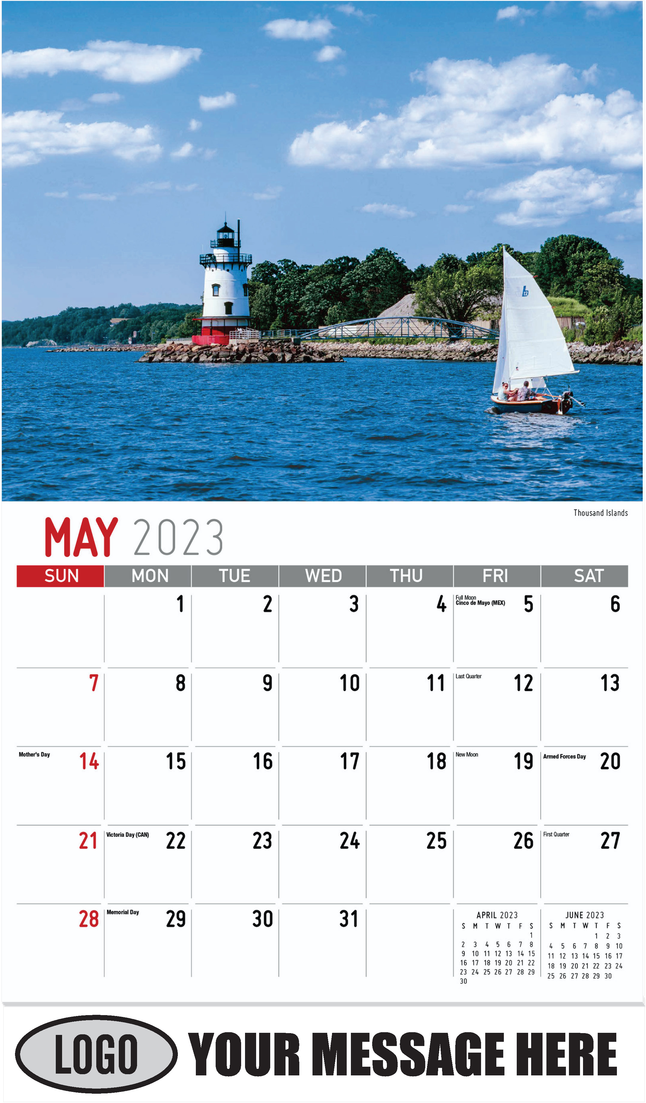 Thousand Islands - May - Scenes of New York 2023 Promotional Calendar