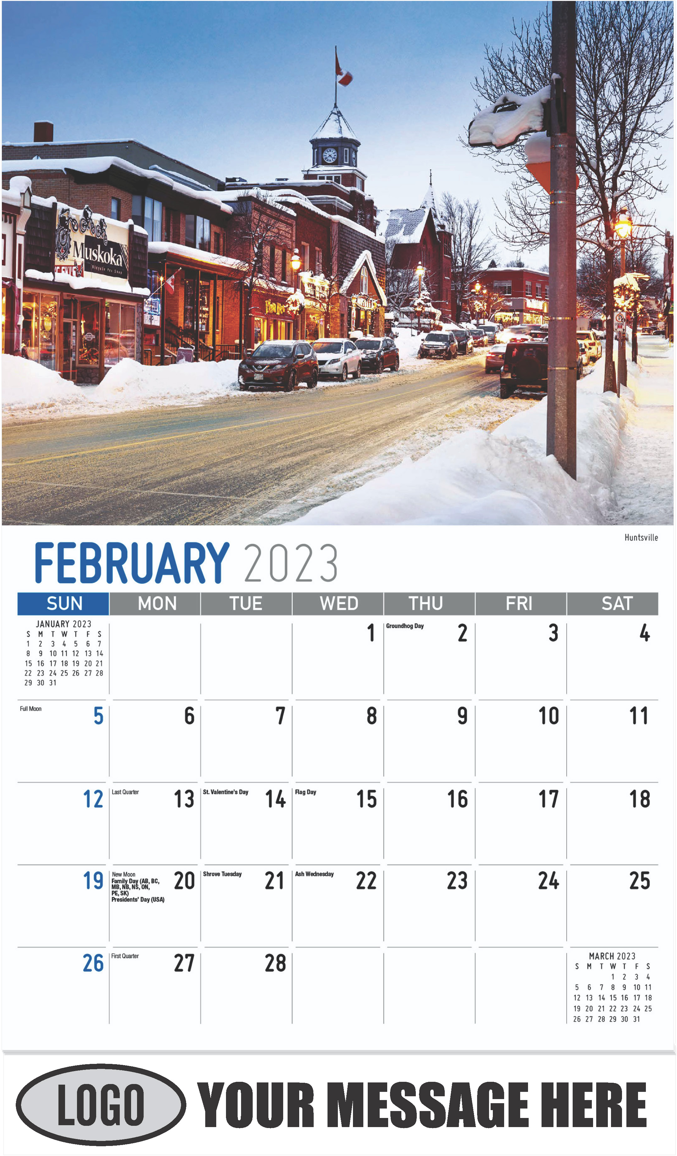 Huntsville - February - Scenes of Ontario 2023 Promotional Calendar