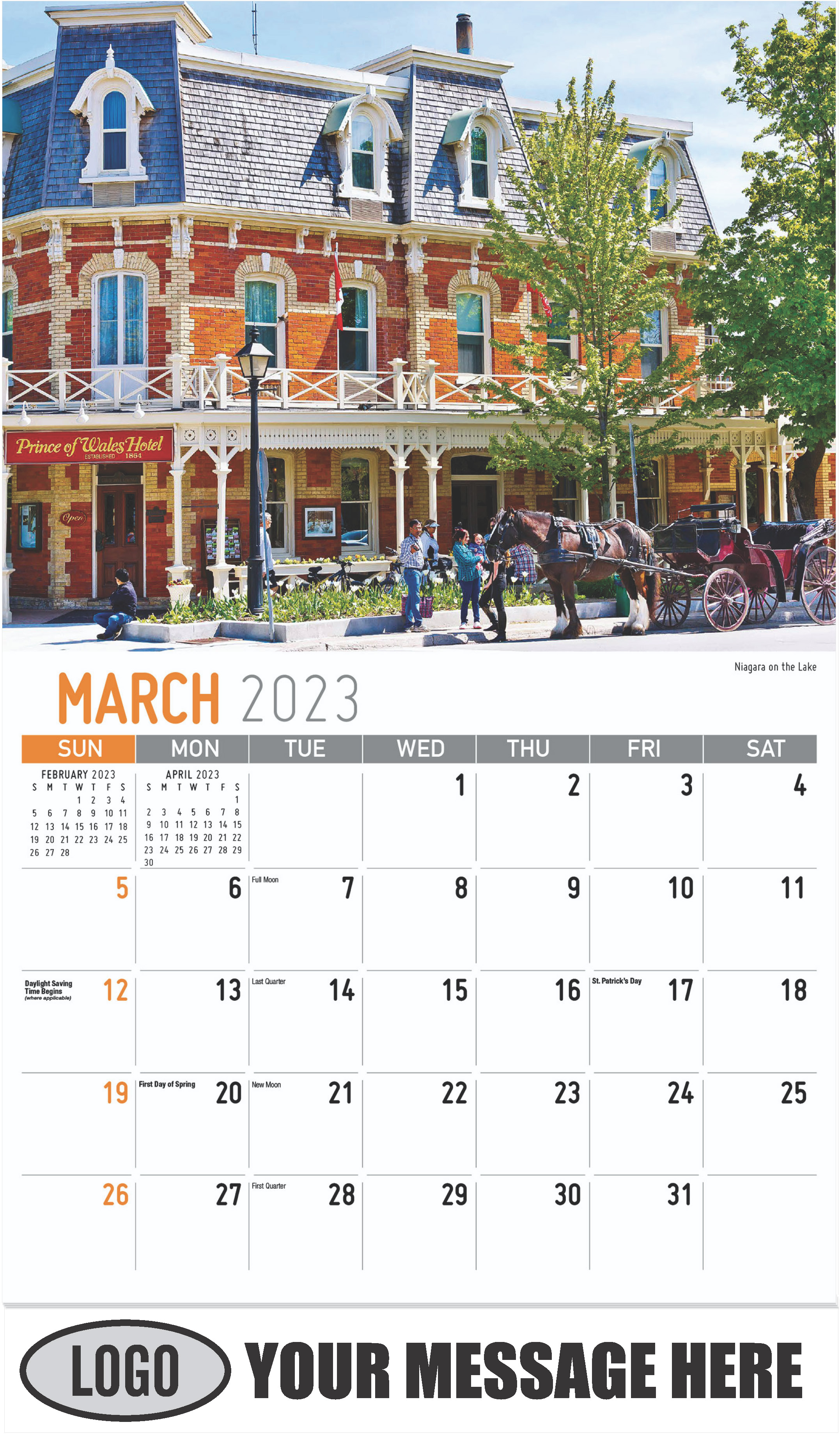 Niagara on the Lake - March - Scenes of Ontario 2023 Promotional Calendar