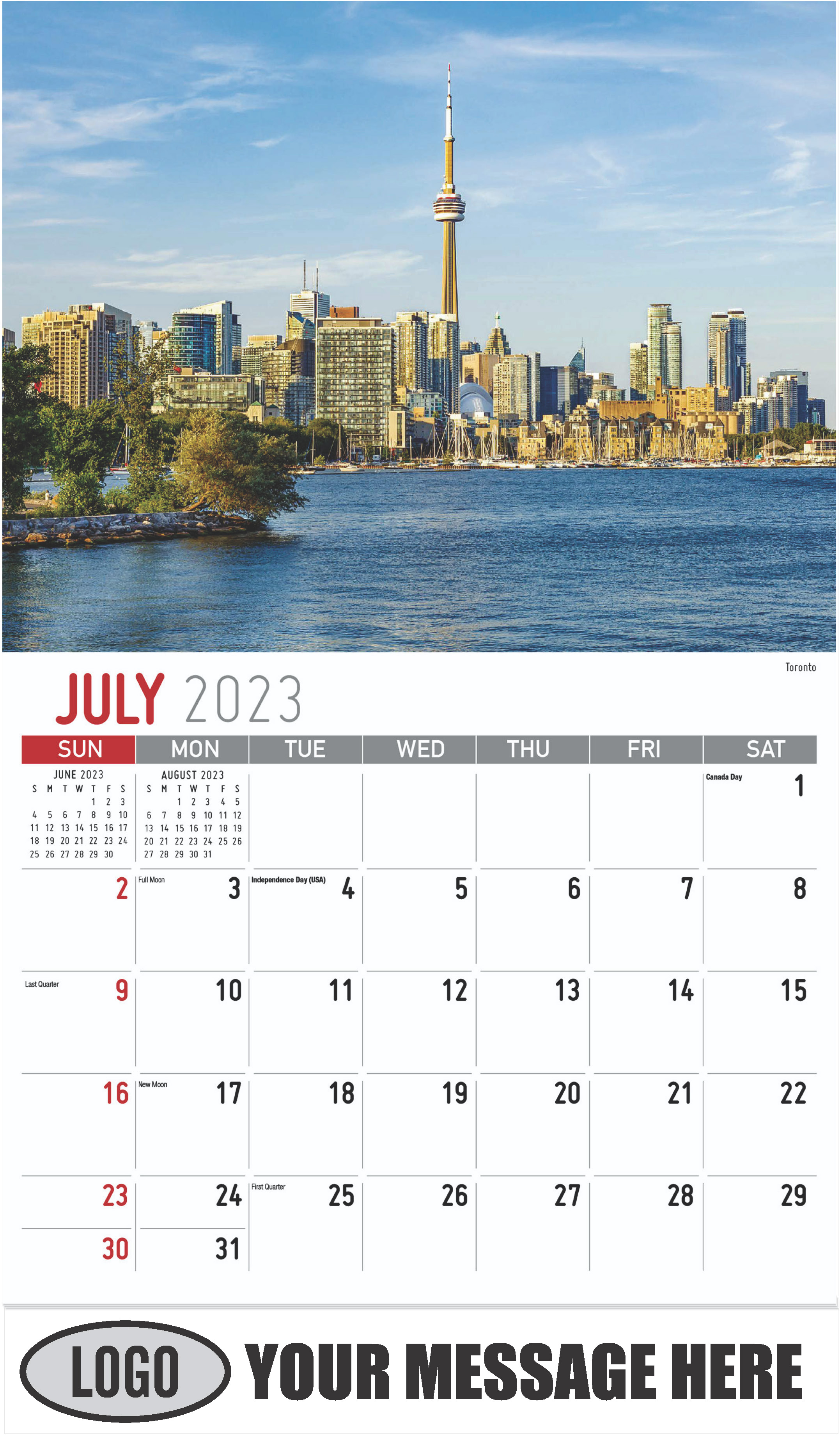 Toronto - July - Scenes of Ontario 2023 Promotional Calendar