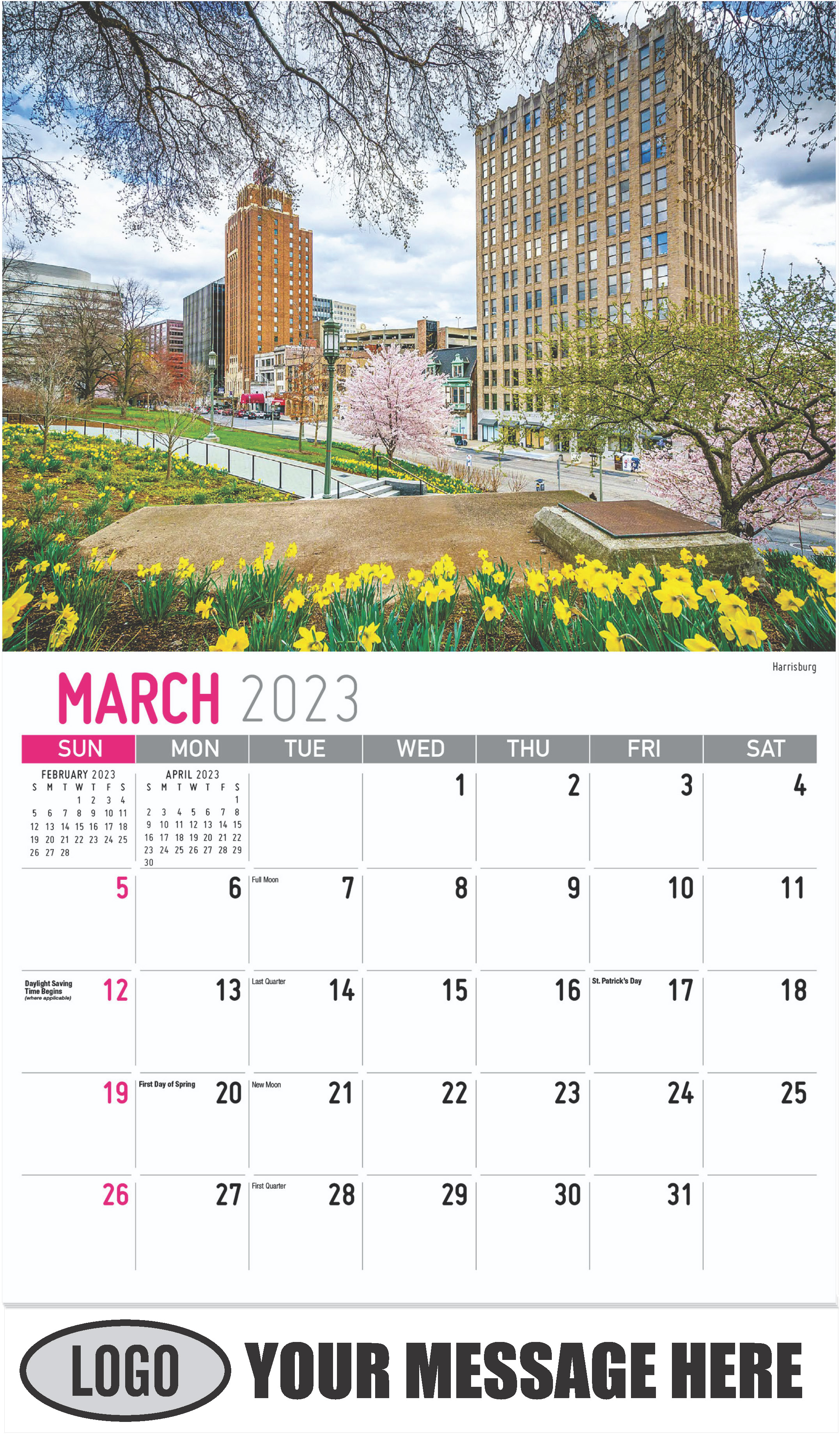 Harrisburg - March - Scenes of Pennsylvania 2023 Promotional Calendar