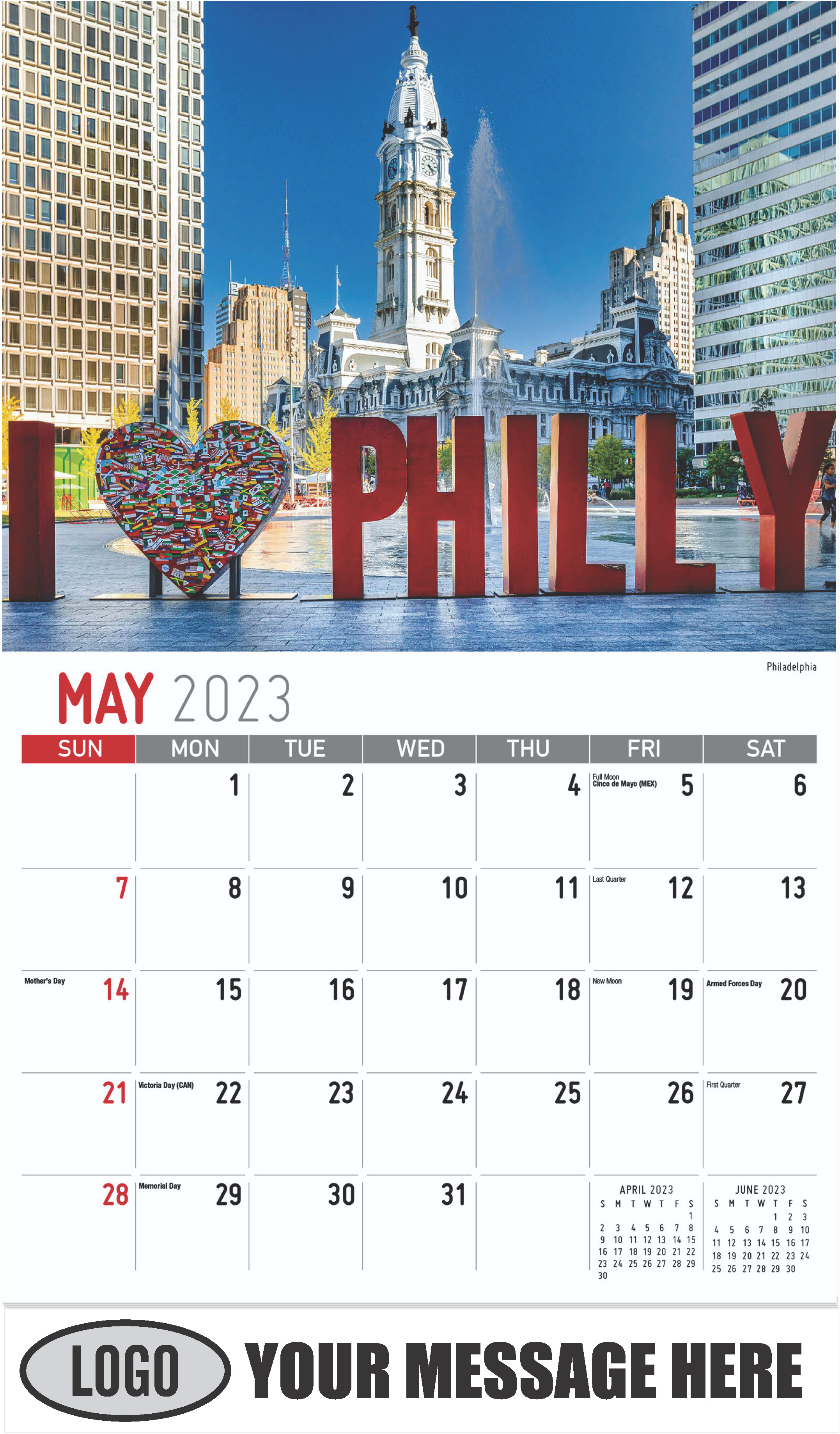 Philadelphia - May - Scenes of Pennsylvania 2023 Promotional Calendar