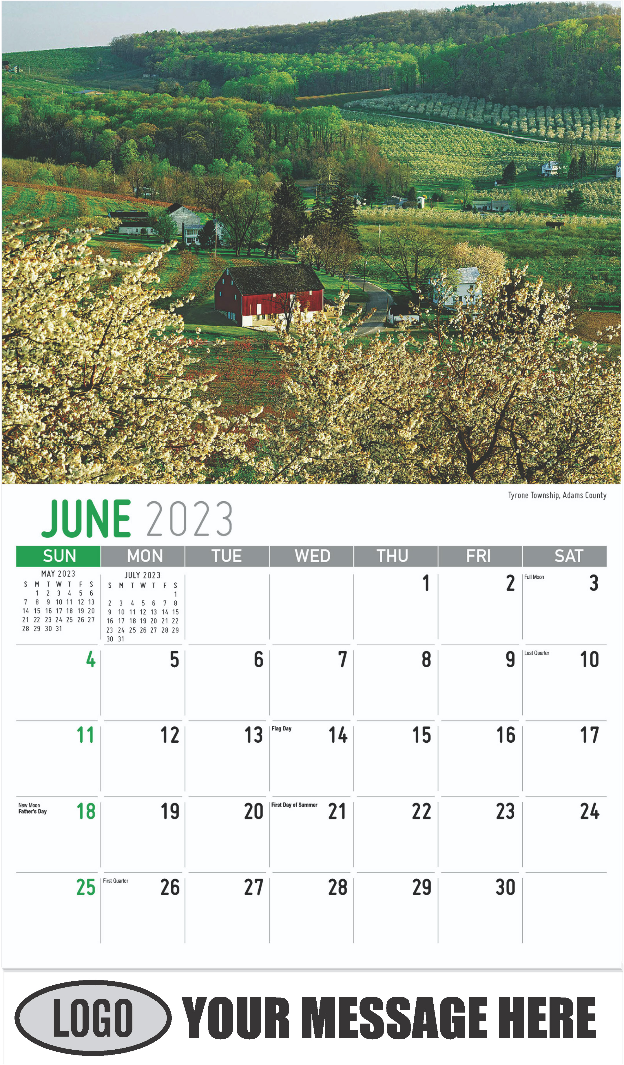 Tyrone Township, Adams County - June - Scenes of Pennsylvania 2023 Promotional Calendar