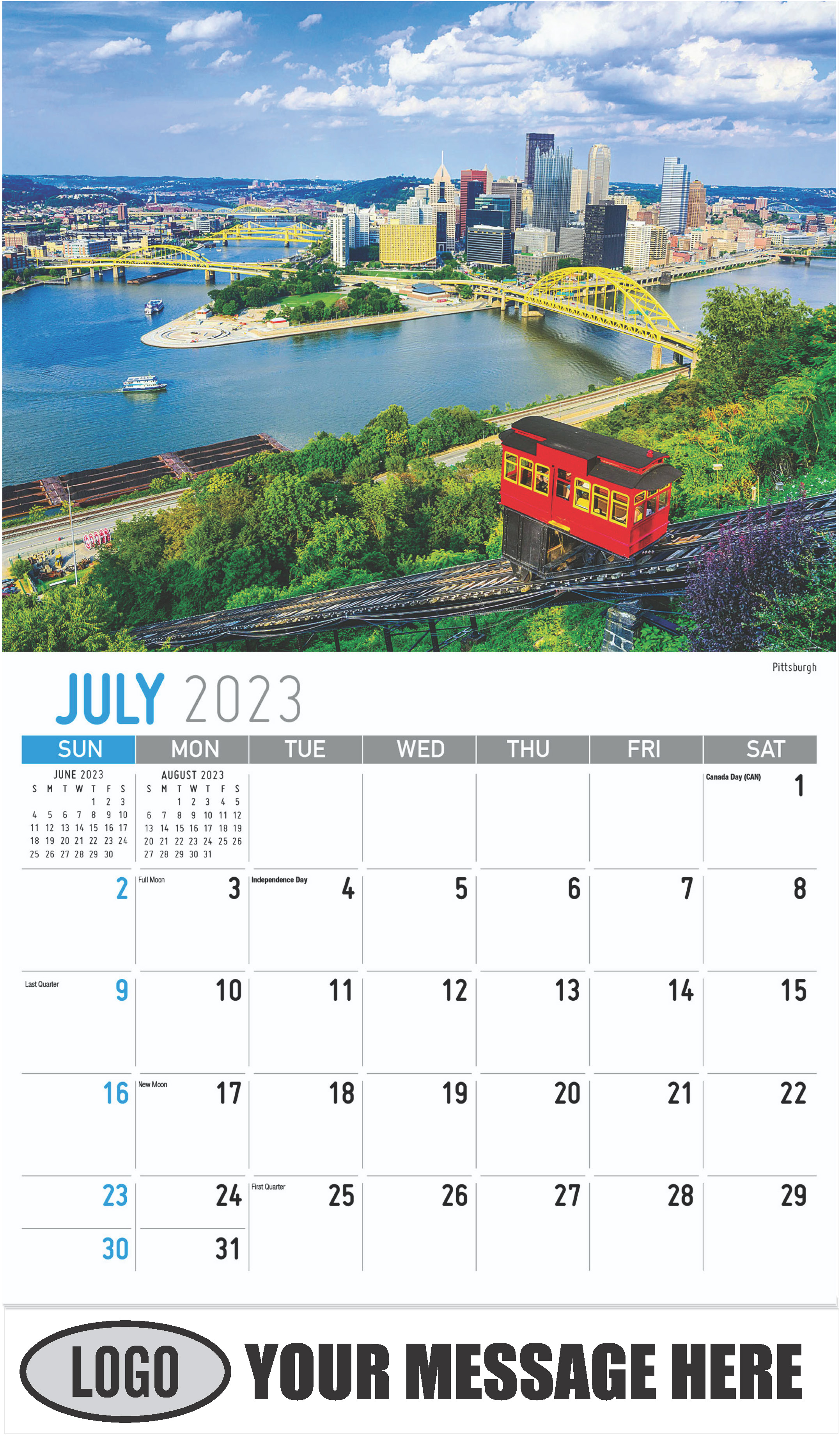 Pittsburgh - July - Scenes of Pennsylvania 2023 Promotional Calendar