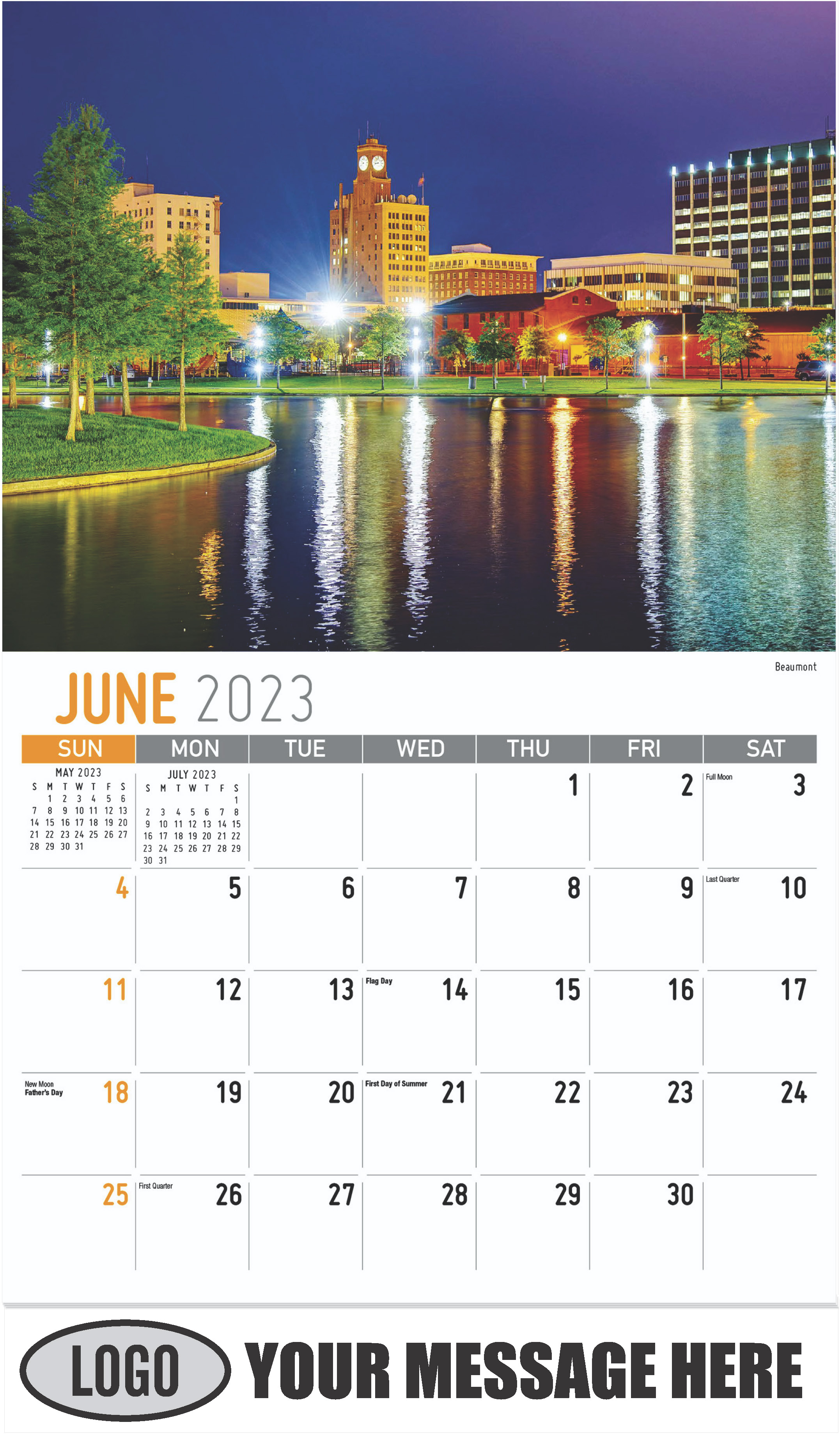 Beaumont - June - Scenes of Texas 2023 Promotional Calendar
