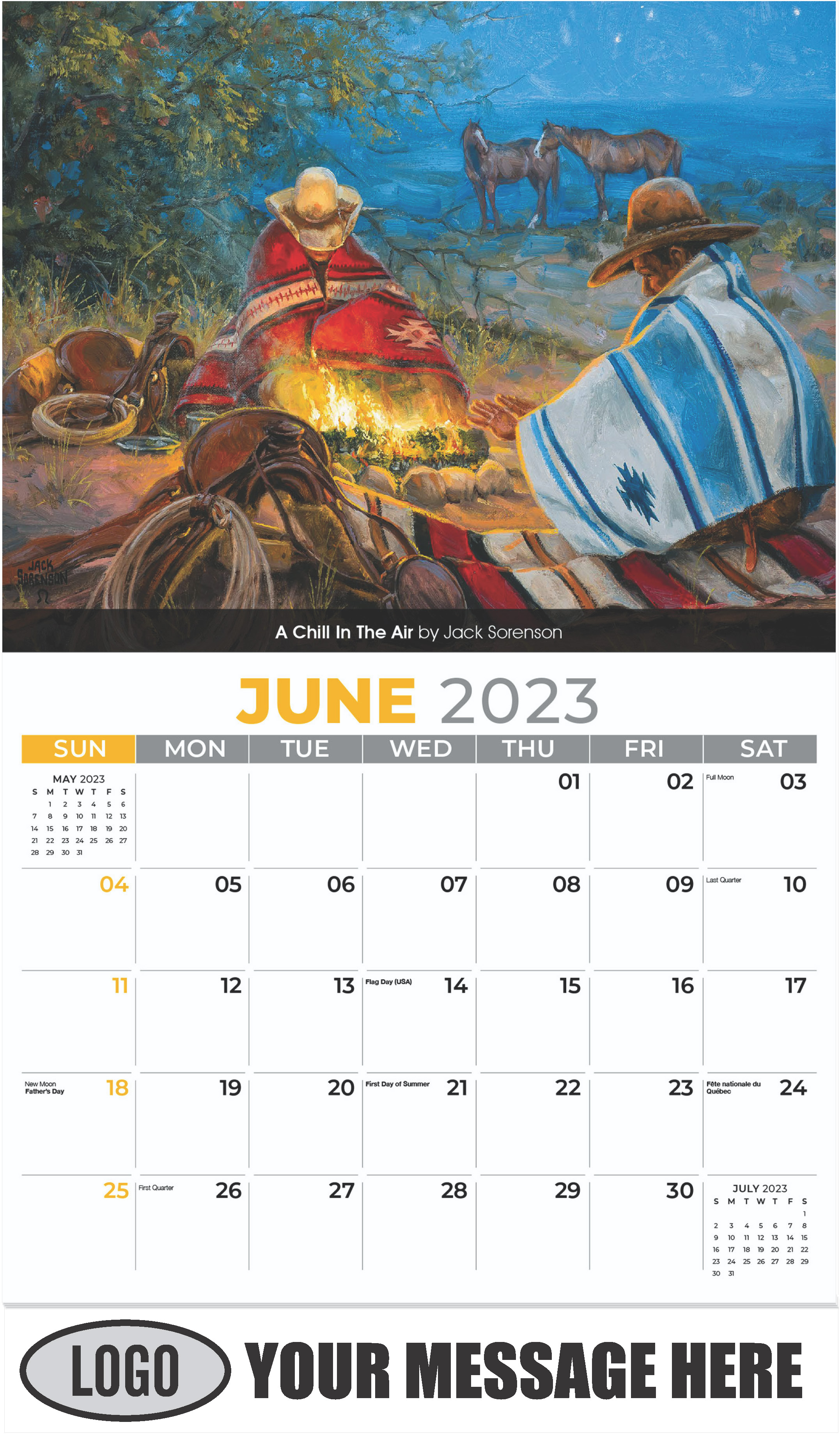 A Chill In The Air by Jack Sorenson - June - Spirit of the West 2023 Promotional Calendar