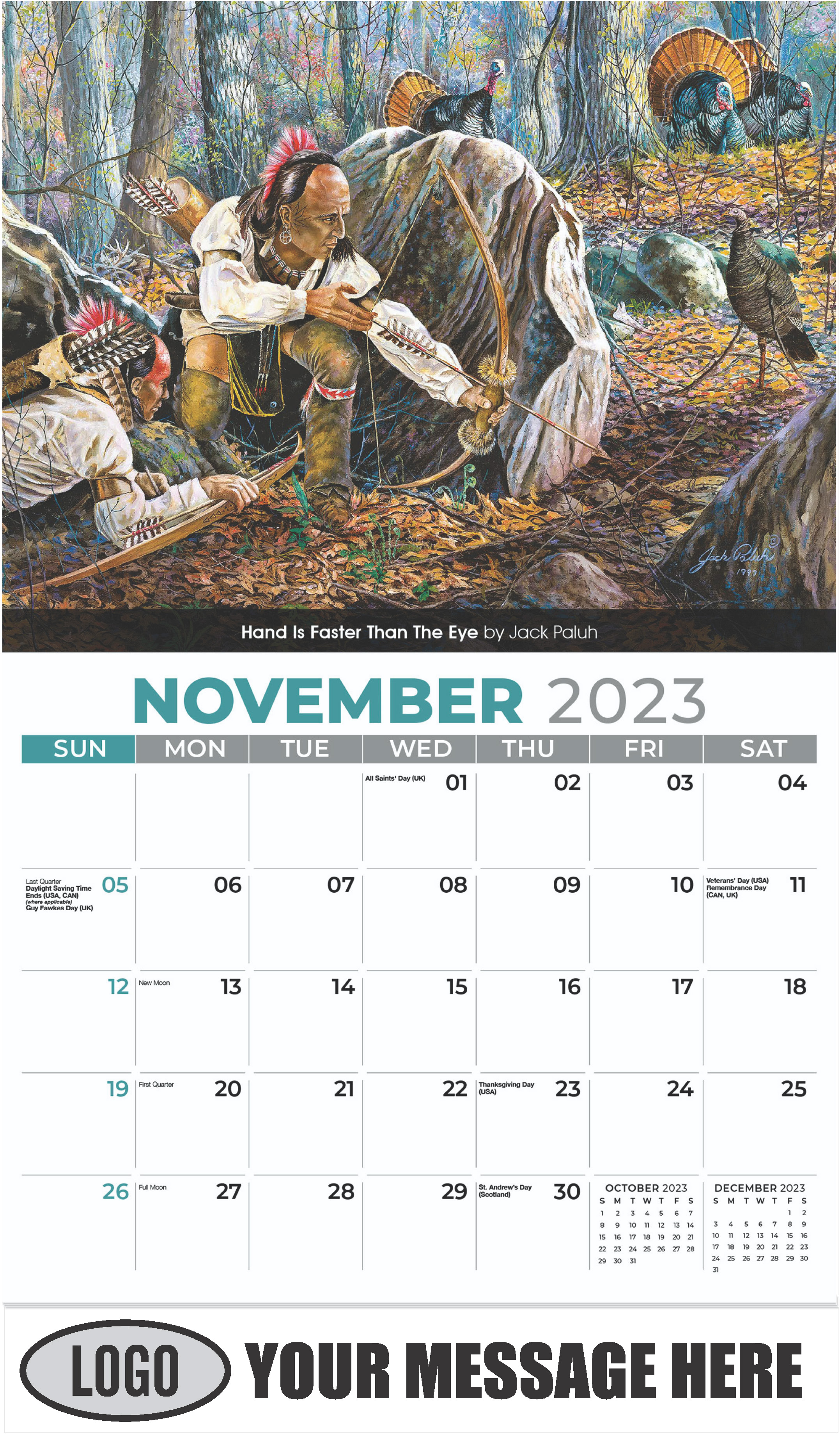 4 Hand Is Faster Than The-Eye by Jack Paluh - November - Spirit of the West 2023 Promotional Calendar