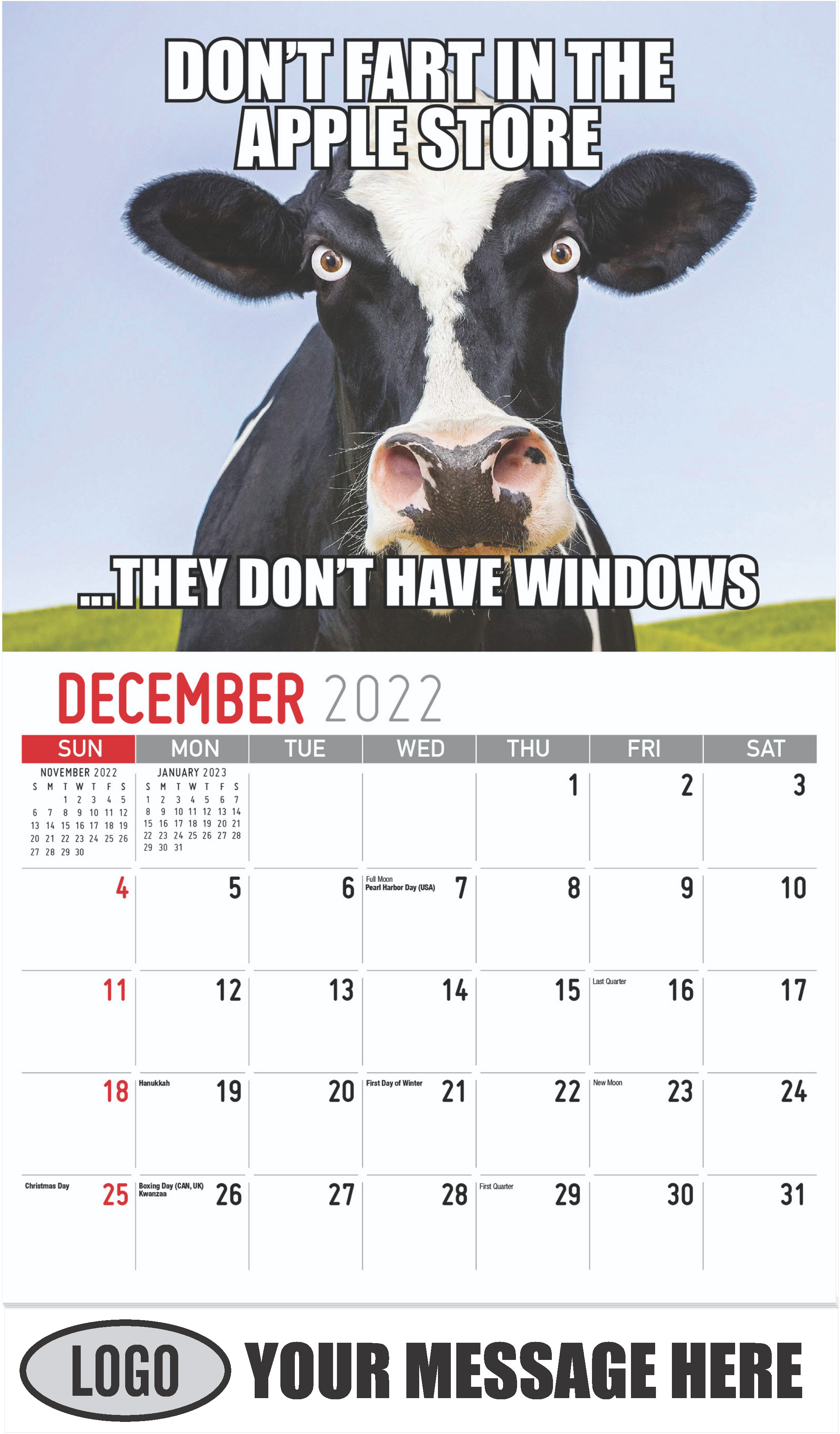 December 2022 - The Memeing of Life 2023 Promotional Calendar