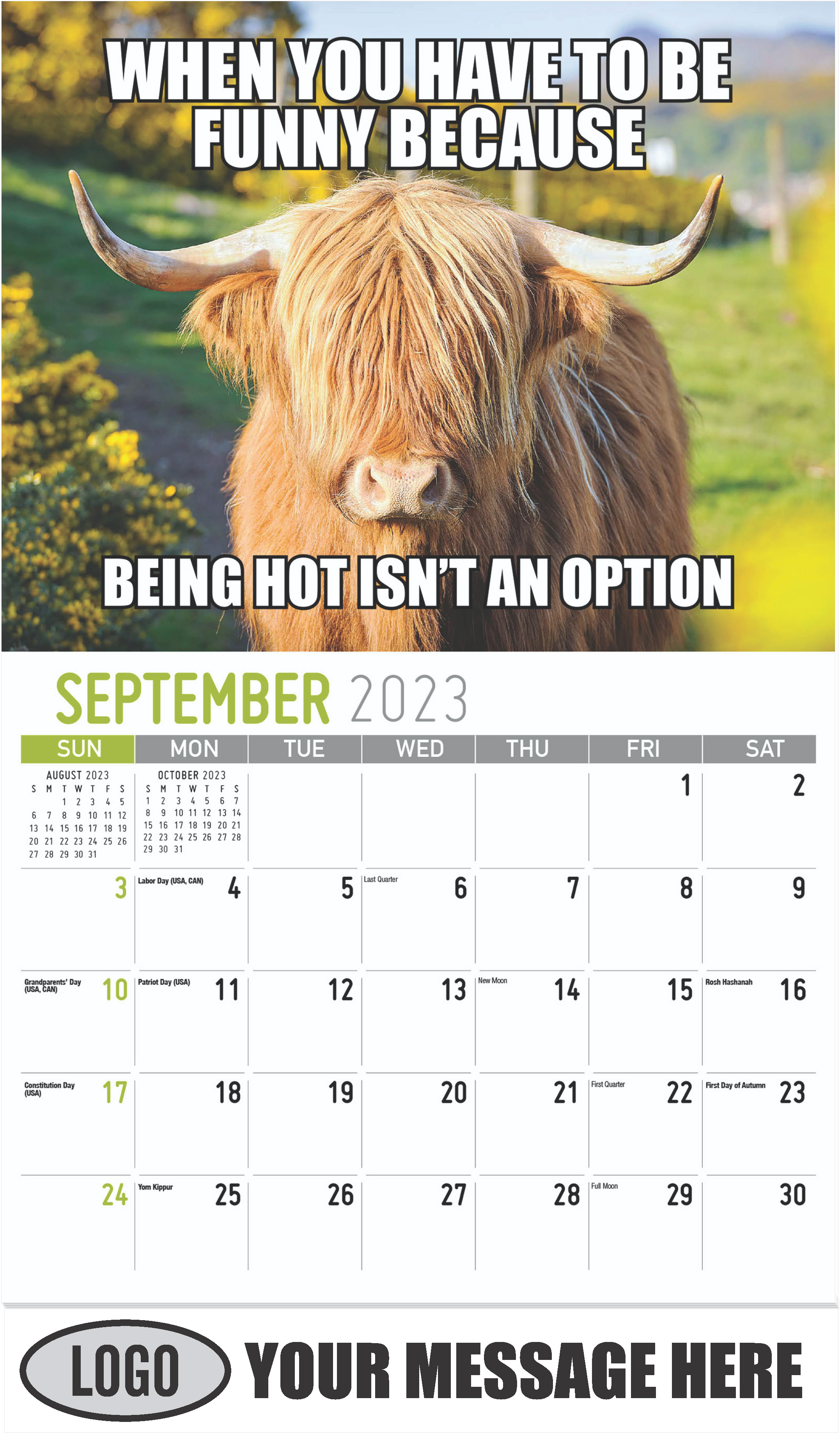 WHO'S GETTING THE BONE TONIGHT?
 - September - The Memeing of Life 2023 Promotional Calendar
