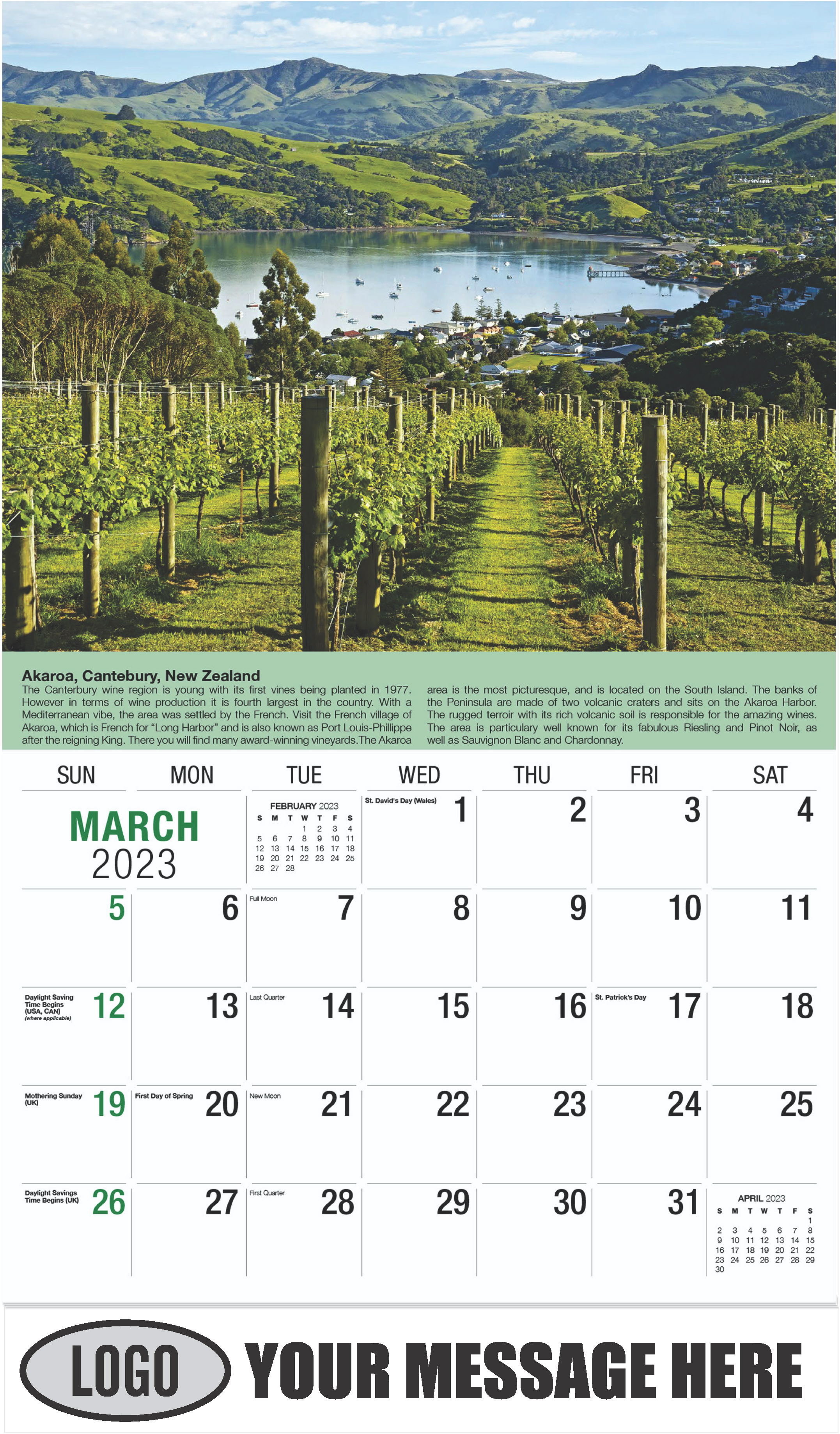 Wine Tips Calendar - March - Vintages 2023 Promotional Calendar