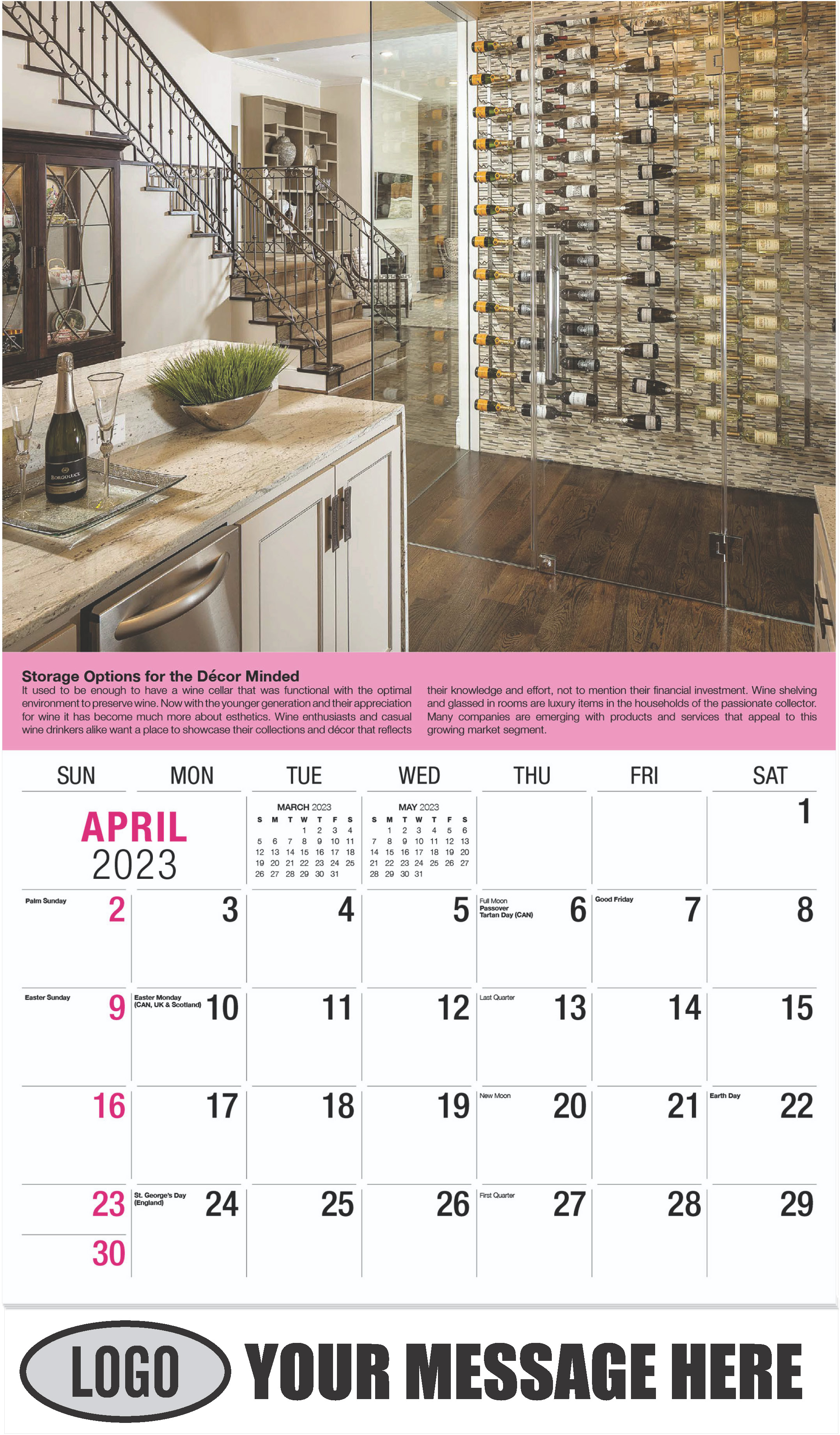 Wine Tips Calendar - April - Vintages 2023 Promotional Calendar
