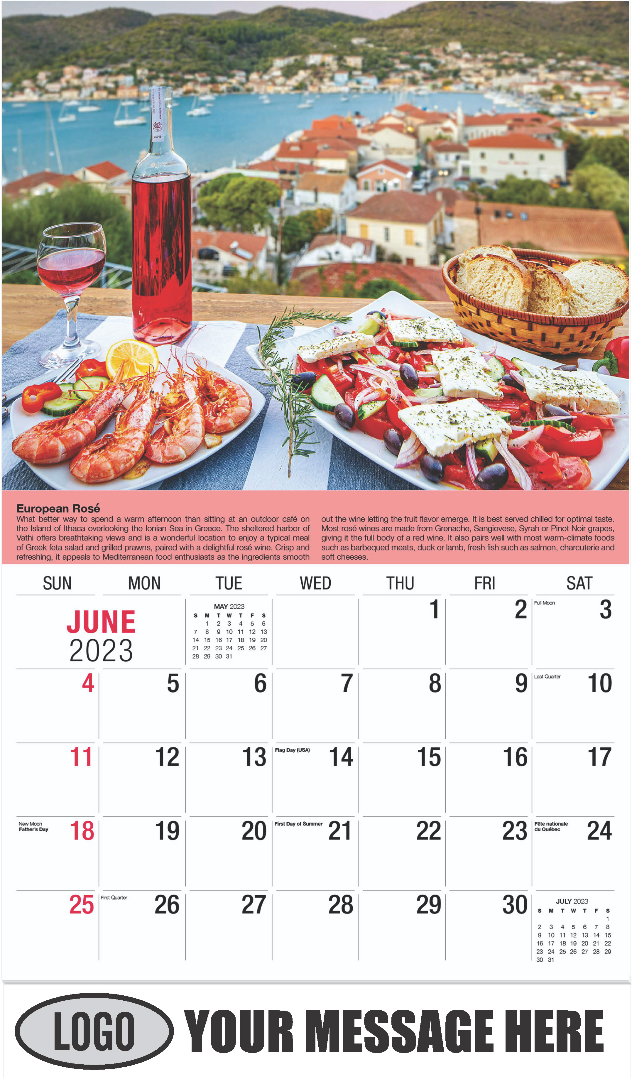 Wine Tips Calendar - June - Vintages 2023 Promotional Calendar
