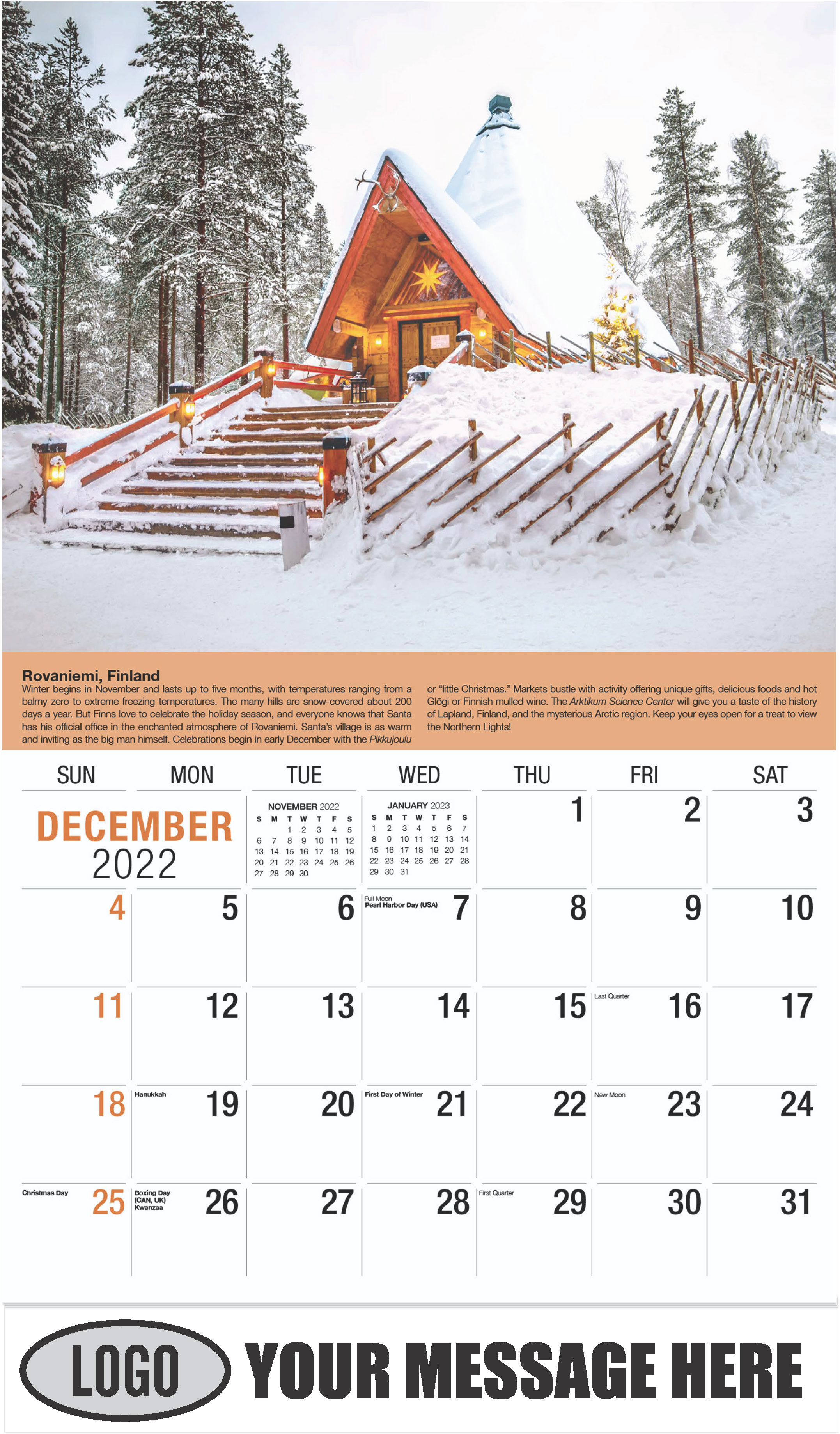 December 2022 - World Travel 2023 Promotional Calendar