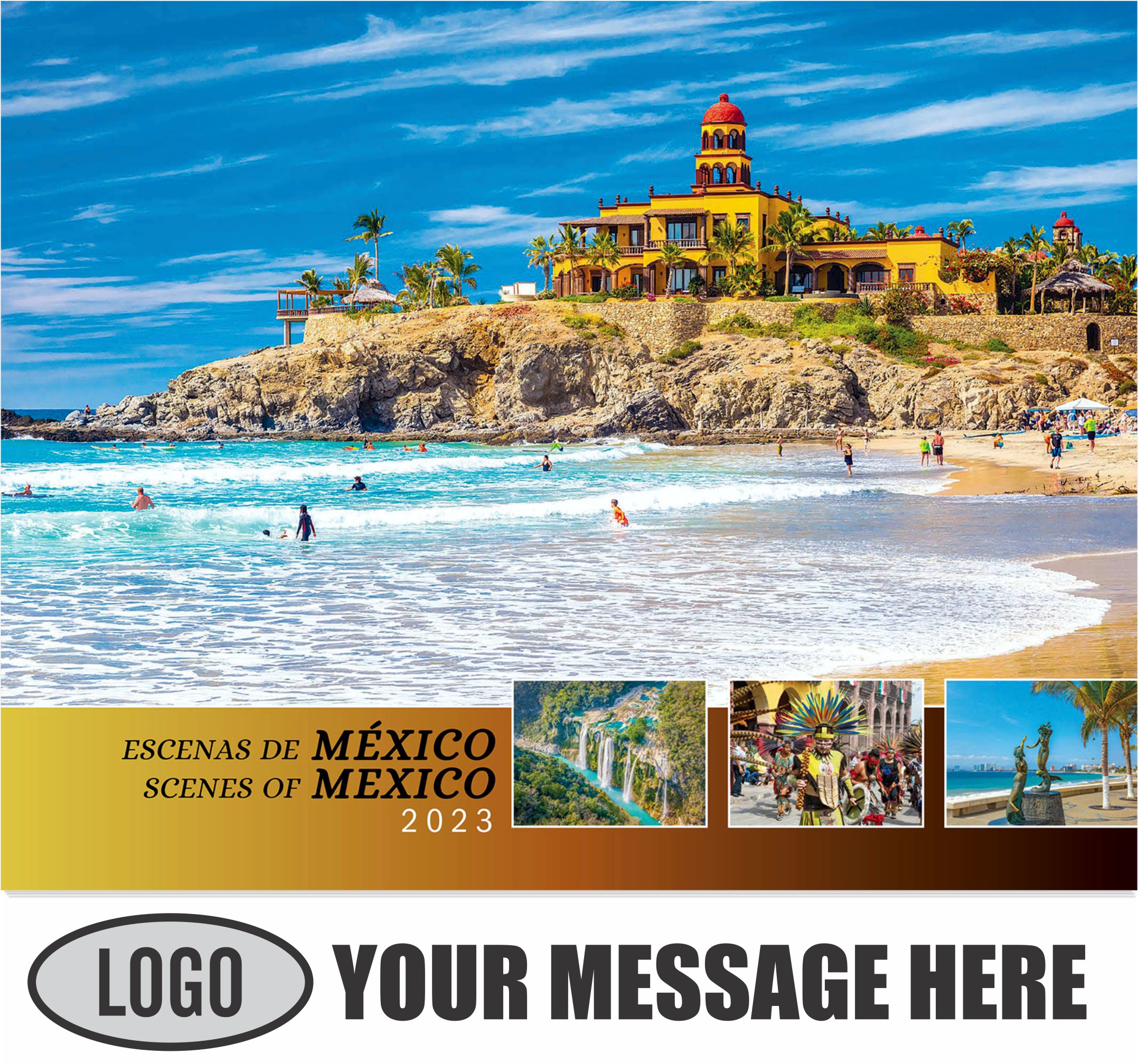 2023 Bilingual Promotional Calendar | Scenes Of Mexico | Low As 65¢