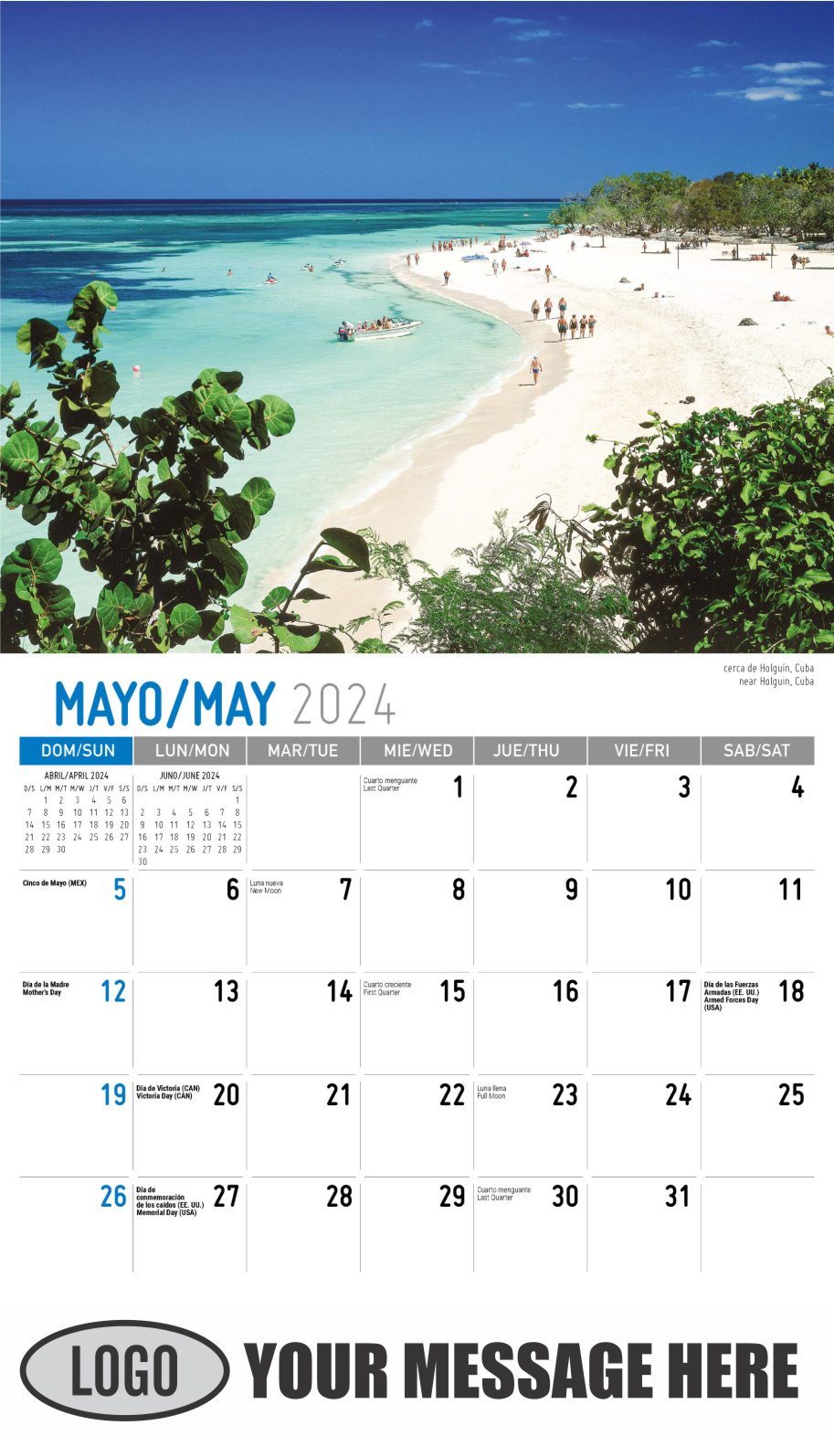 Latin America Scenic  2024 Business Promo Calendar - May