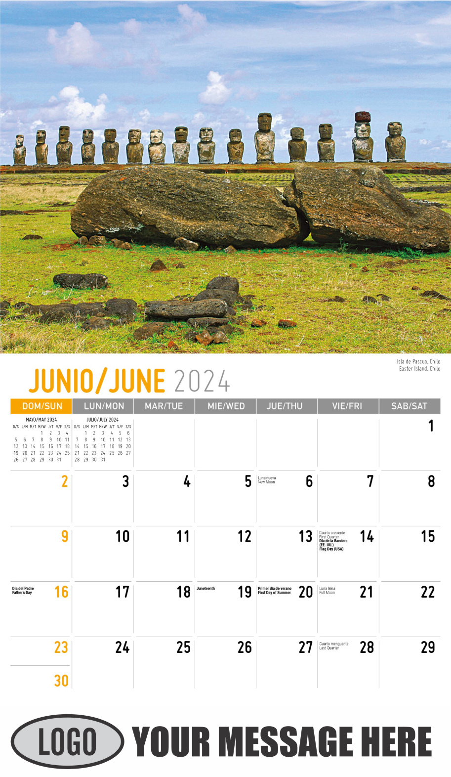 Latin America Scenic  2024 Business Promo Calendar - June