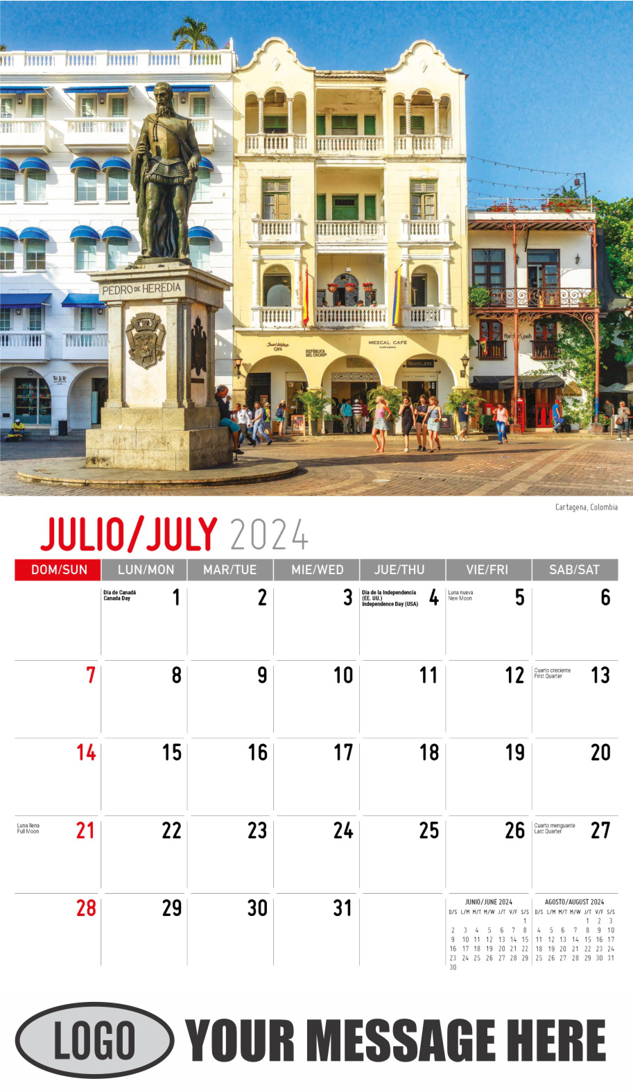 Latin America Scenic  2024 Business Promo Calendar - July