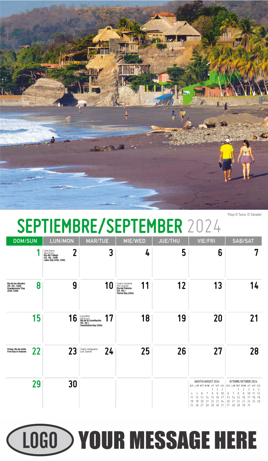 Latin America Scenic  2024 Business Promo Calendar - September
