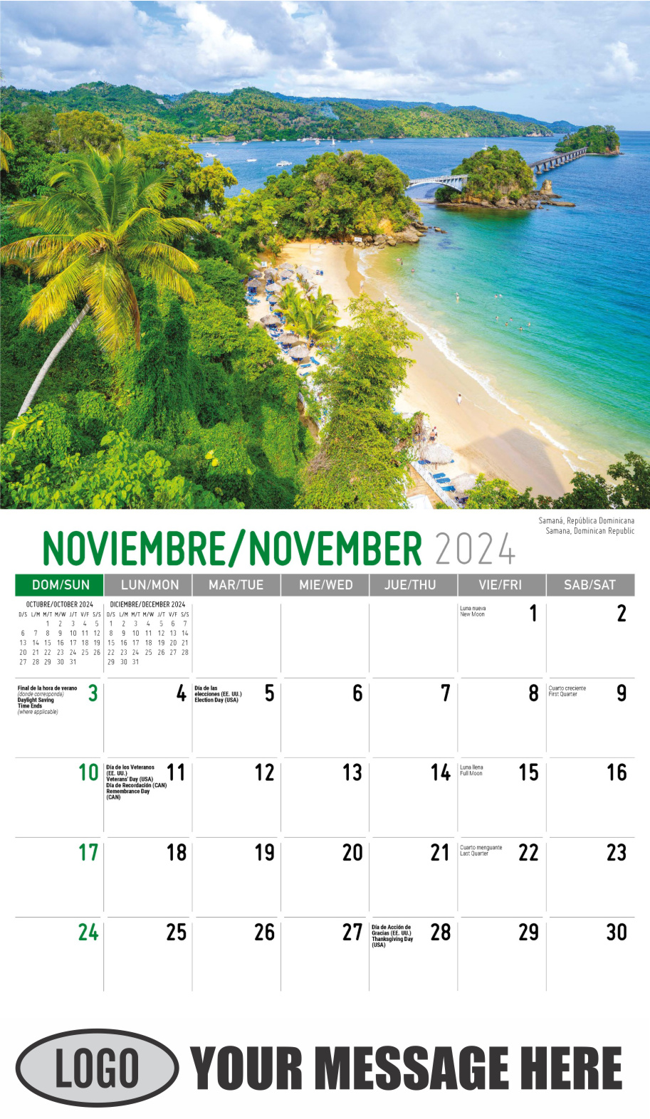 Latin America Scenic  2024 Business Promo Calendar - November