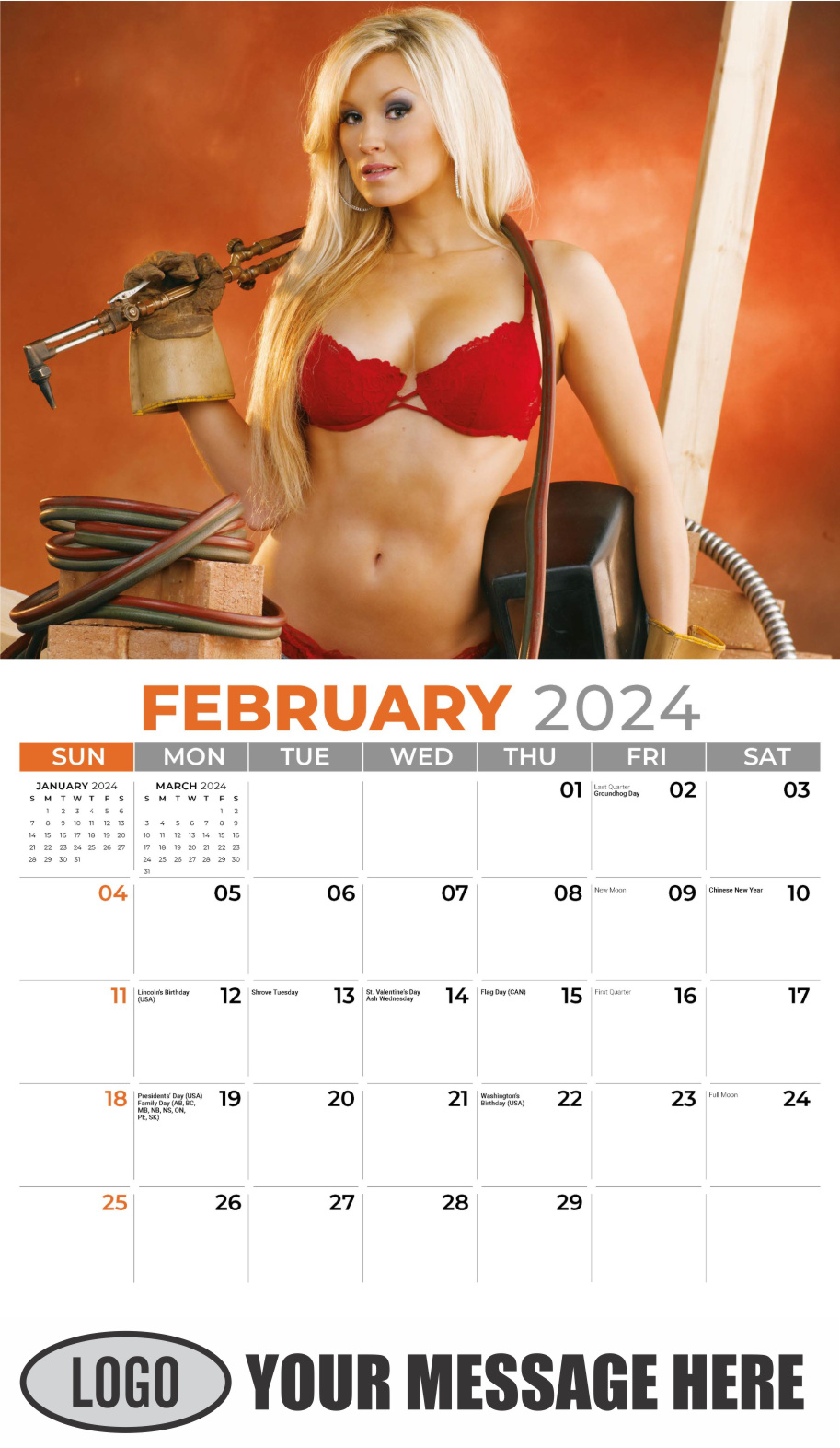 Building Bades 2024 Business Promotional Calendar - February