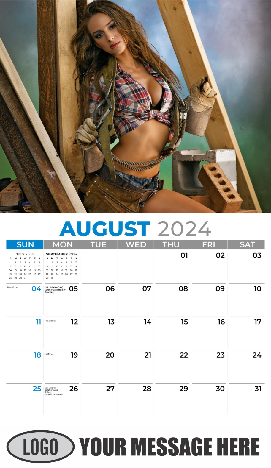 Building Bades 2024 Business Promotional Calendar - August