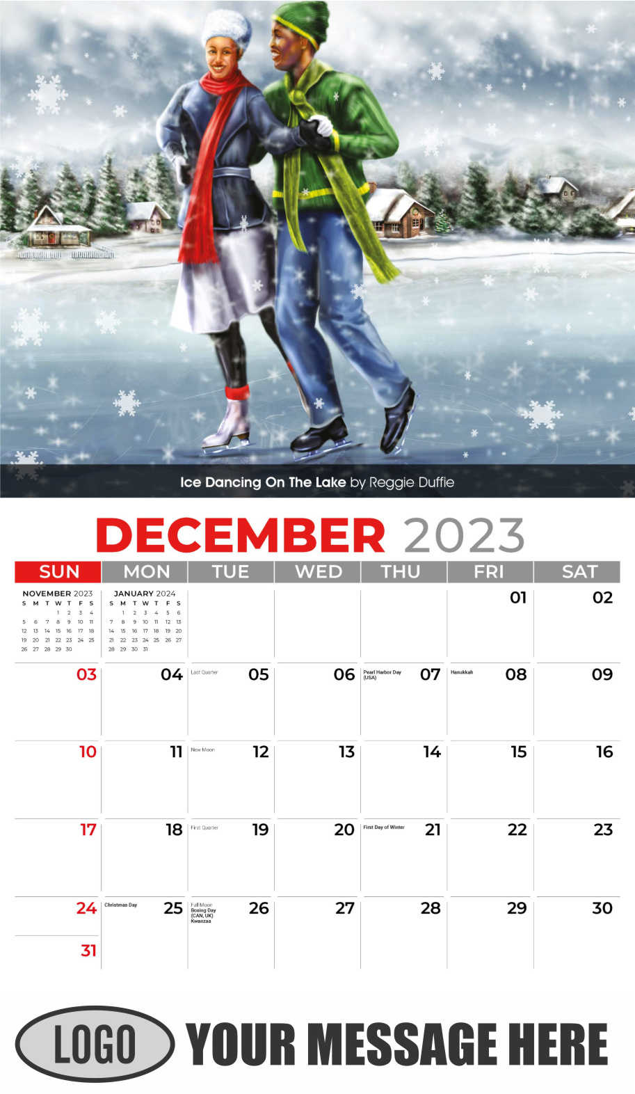 Celebration of African American Art 2024 Business Promotional Calendar - December_a