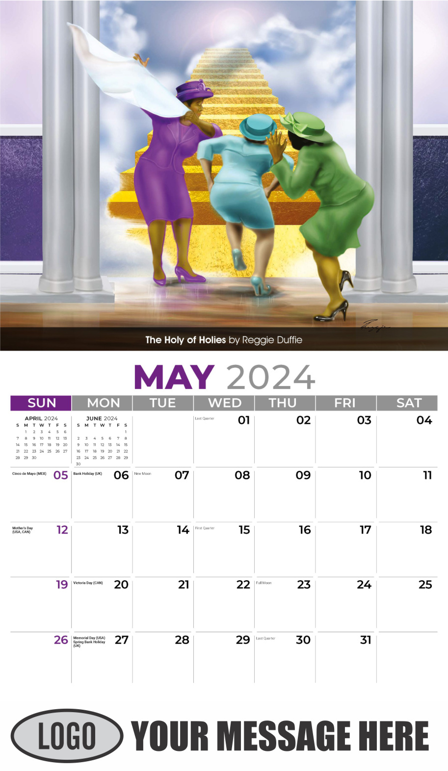 Celebration of African American Art 2024 Business Promotional Calendar - May