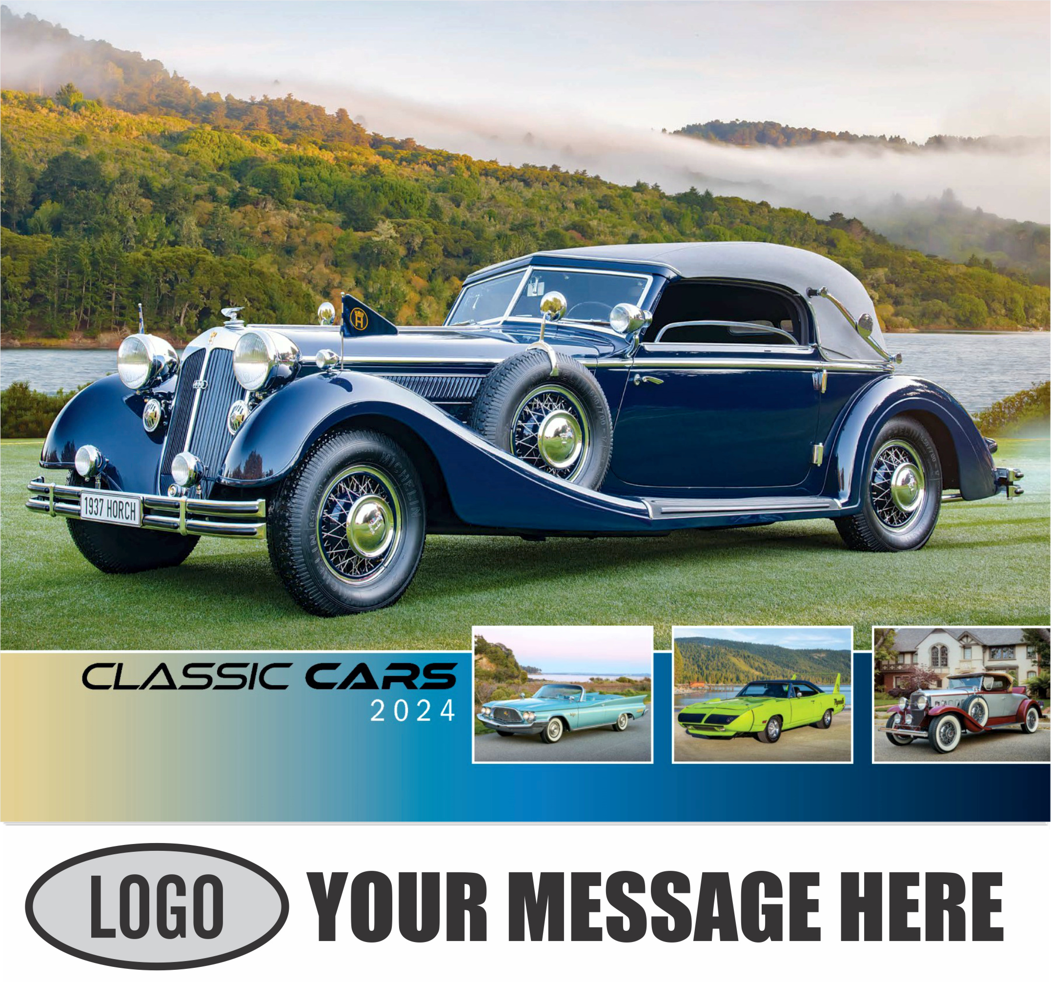 Classic Cars 2024 Automotive Business Promo Calendar - cover