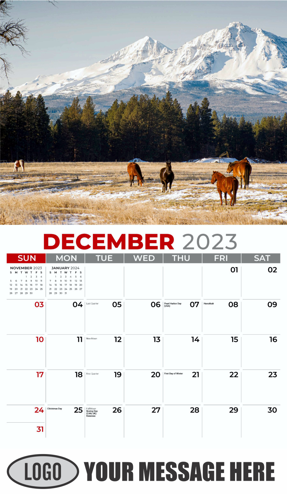 Country Spirit 2024 Business Advertising Calendar - December_a