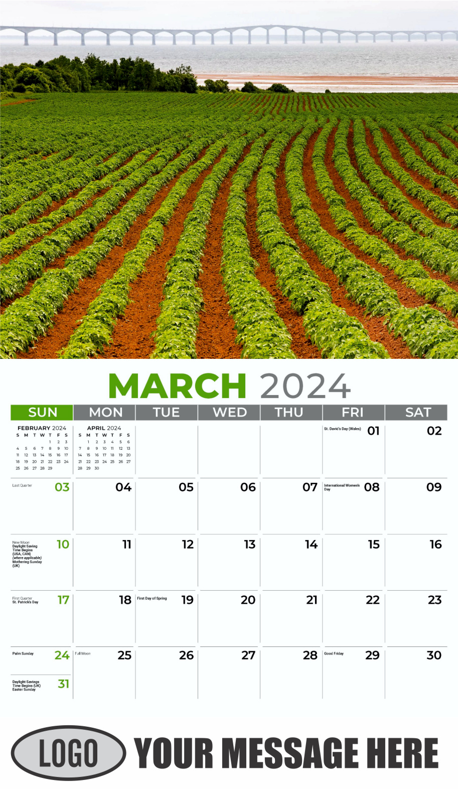 Country Spirit 2024 Business Advertising Calendar - March