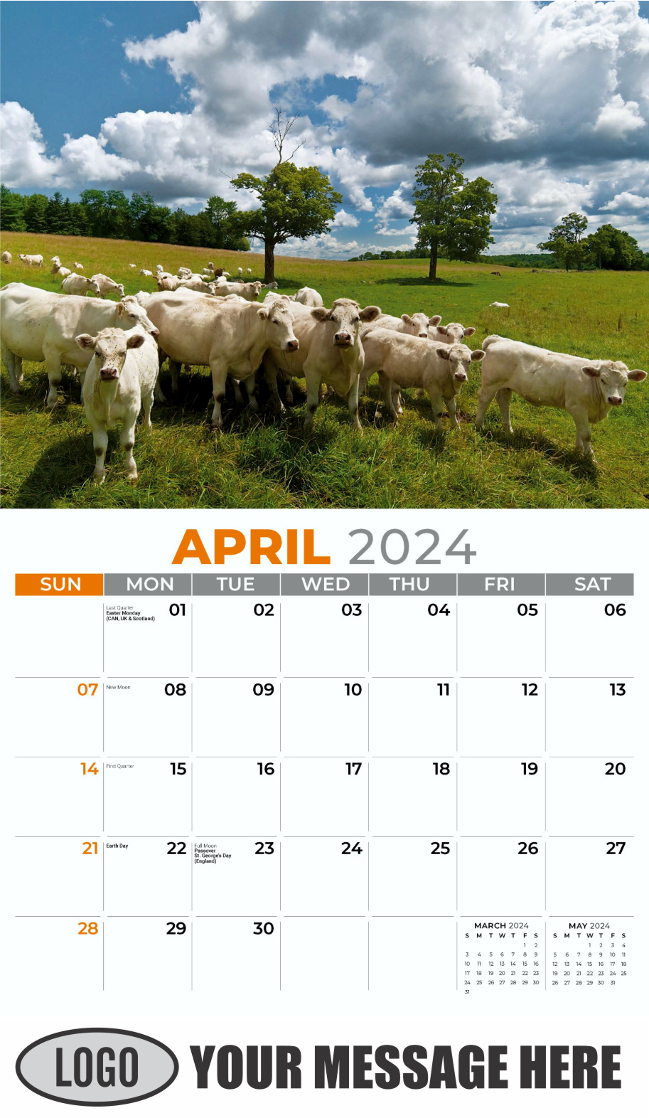 Country Spirit 2024 Business Advertising Calendar - April