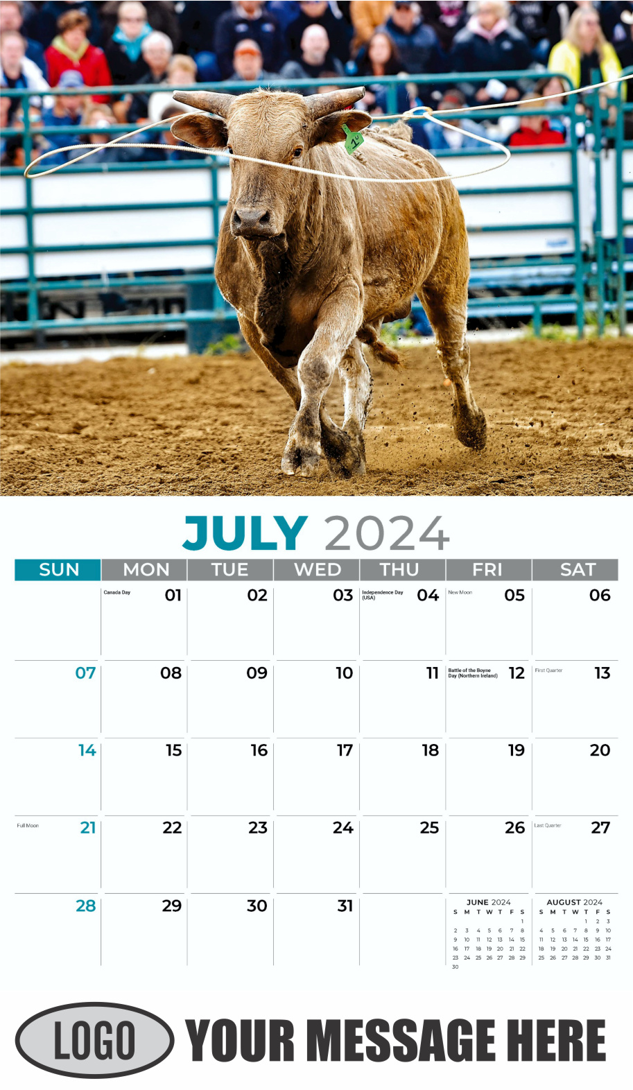 Country Spirit 2024 Business Advertising Calendar - July