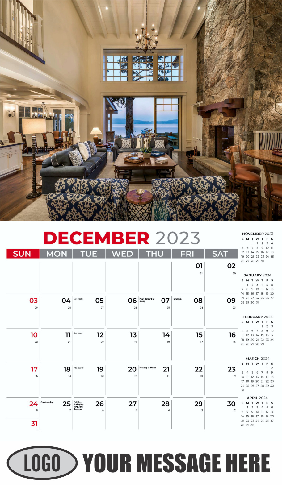 Decor and Design 2024 Interior Design Business Promotional Calendar - December_a