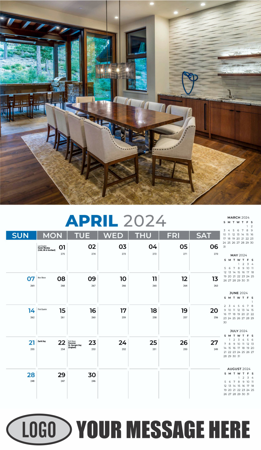 Decor and Design 2024 Interior Design Business Promotional Calendar - April