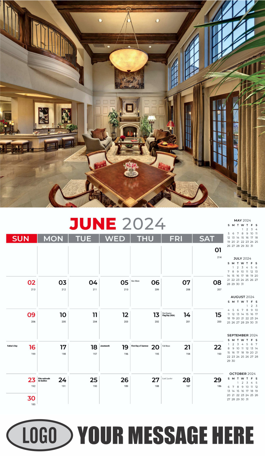 Decor and Design 2024 Interior Design Business Promotional Calendar - June